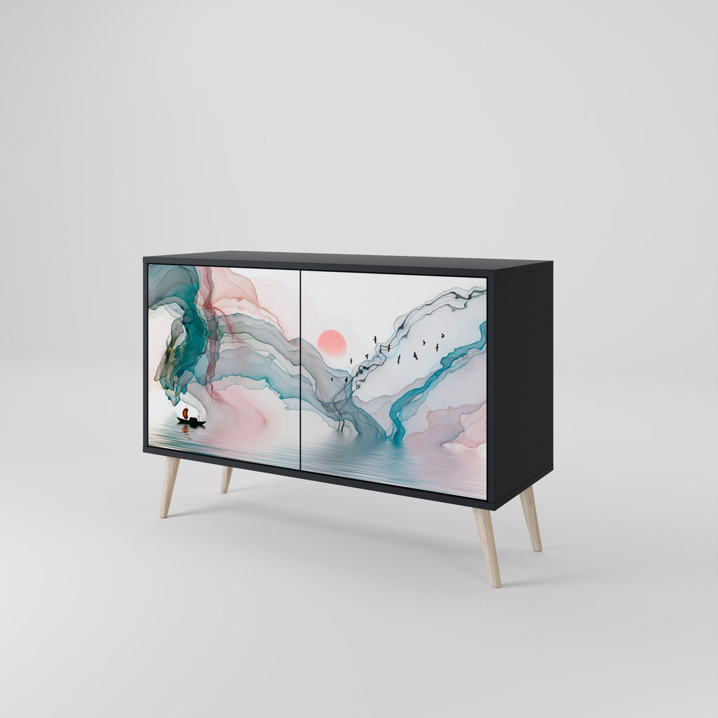 Buffet 2 portes VELVET CROSSING finition noire