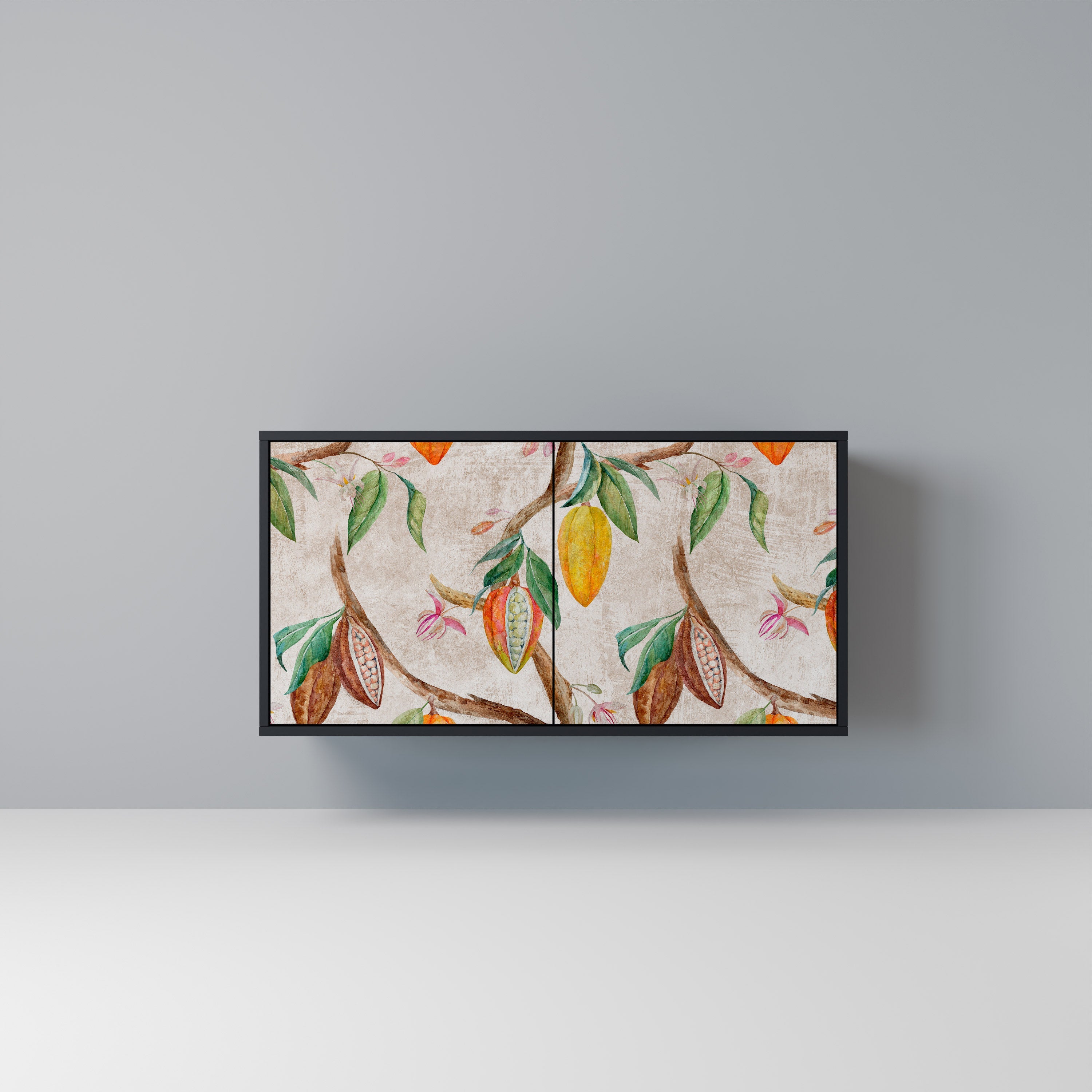 Buffet 2 portes COCOA FRUITS finition noire