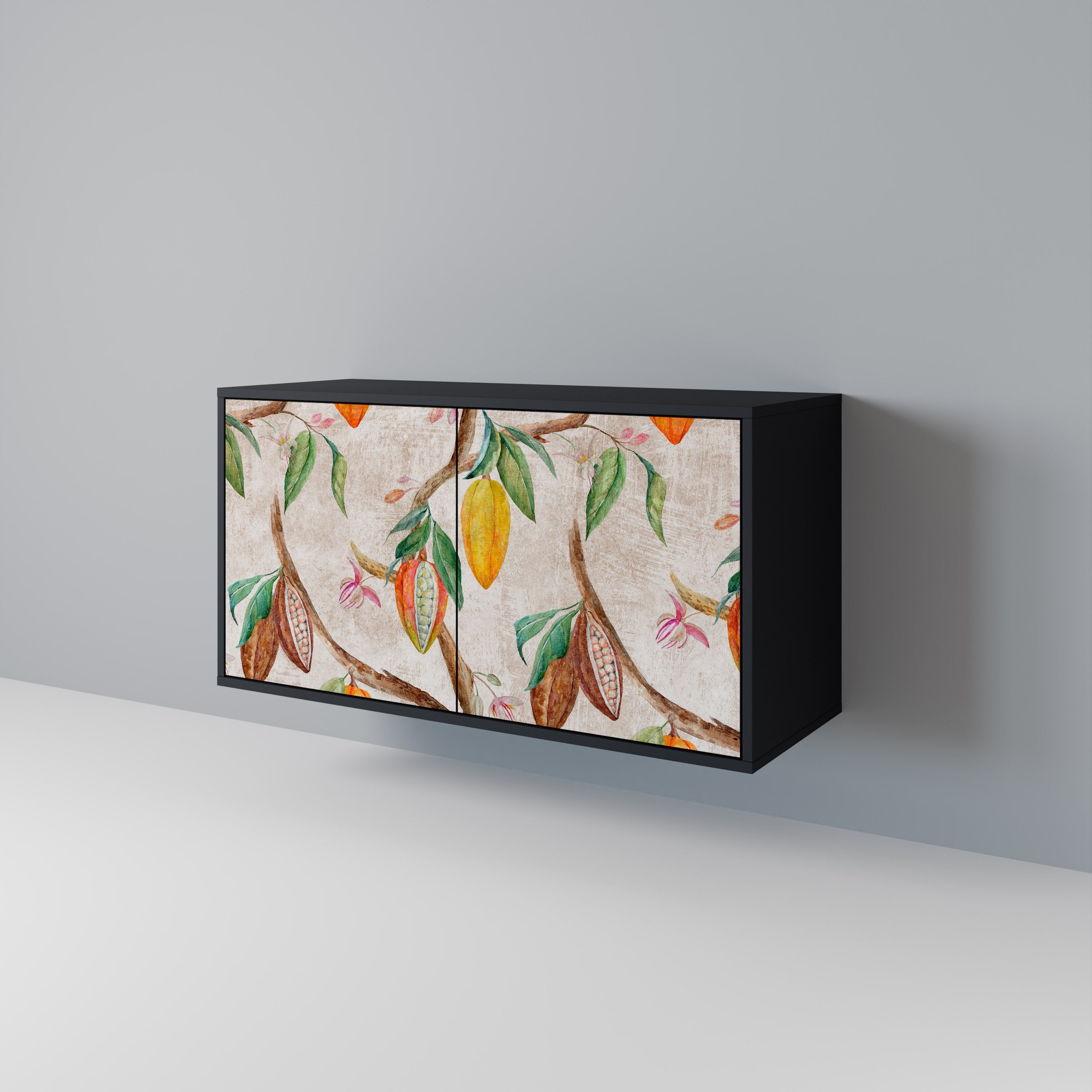 Buffet 2 portes COCOA FRUITS finition noire