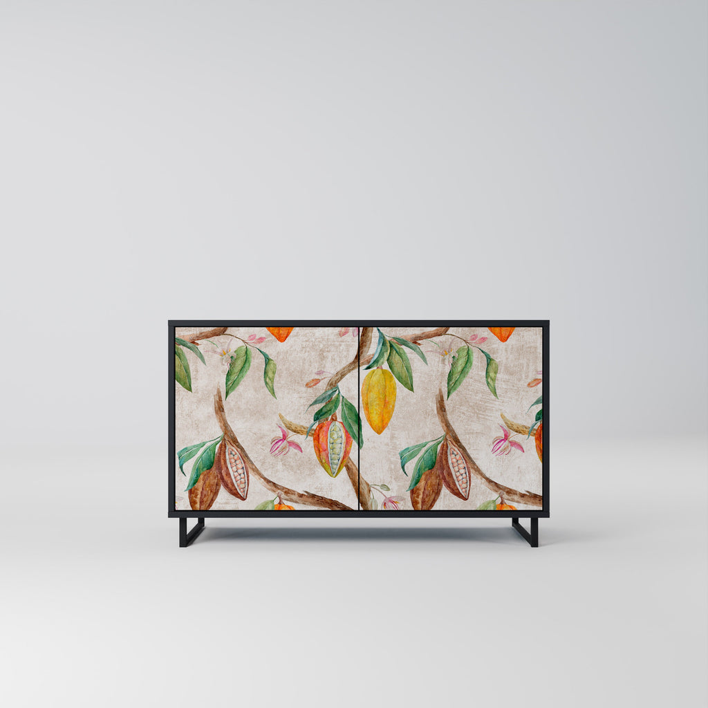 Buffet 2 portes COCOA FRUITS finition noire