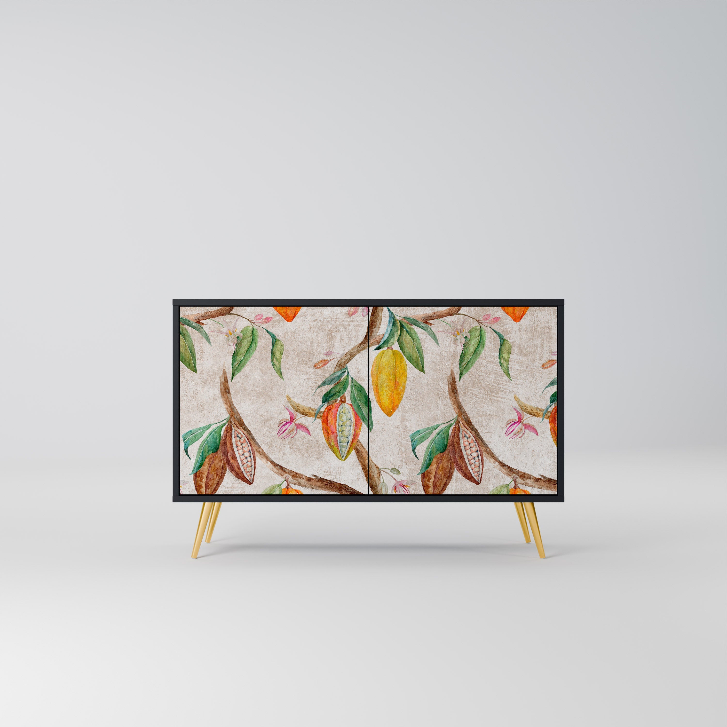 Buffet 2 portes COCOA FRUITS finition noire