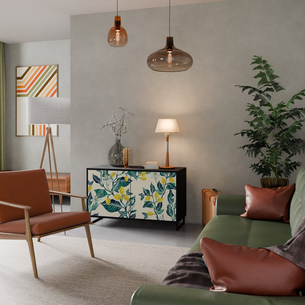 Buffet 2 portes LEMON TREE finition noire