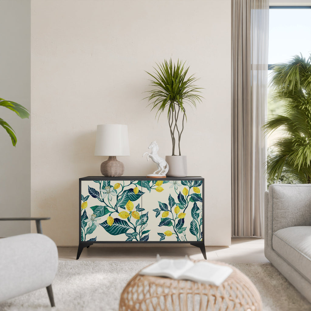 Buffet 2 portes LEMON TREE finition noire