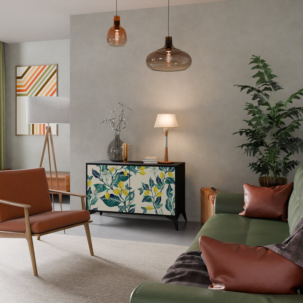 Buffet 2 portes LEMON TREE finition noire