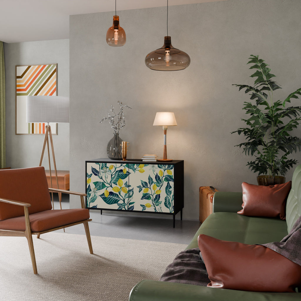 Buffet 2 portes LEMON TREE finition noire