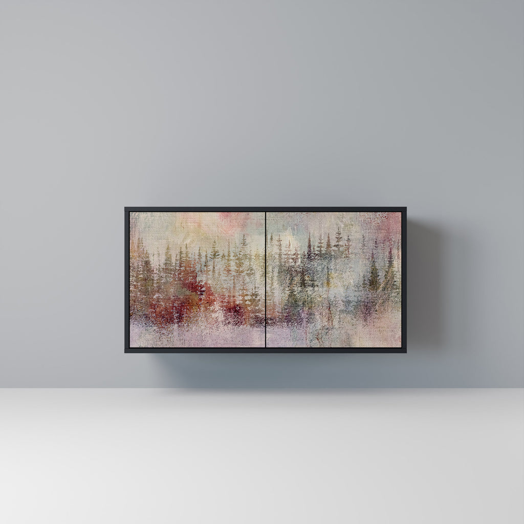 Buffet 2 portes VEILED SUMMIT en finition noire