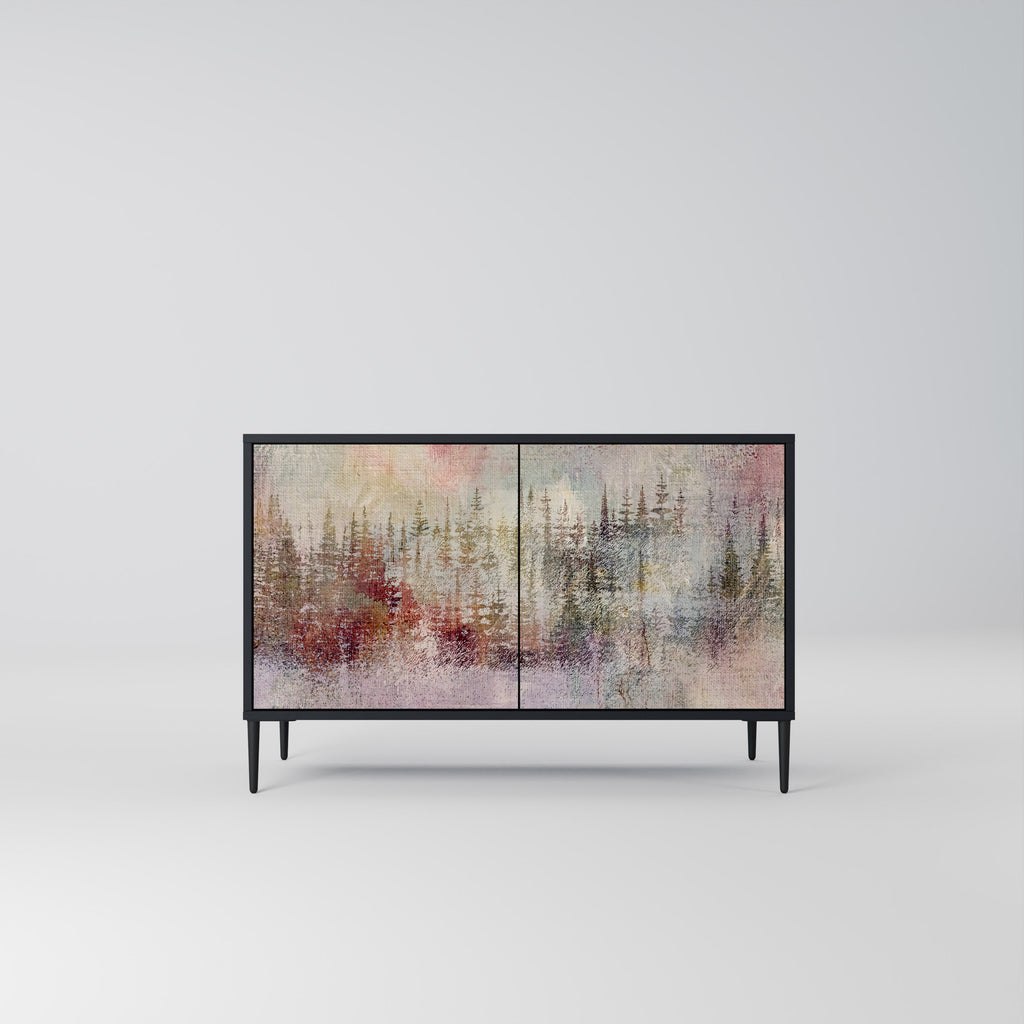 Buffet 2 portes VEILED SUMMIT en finition noire