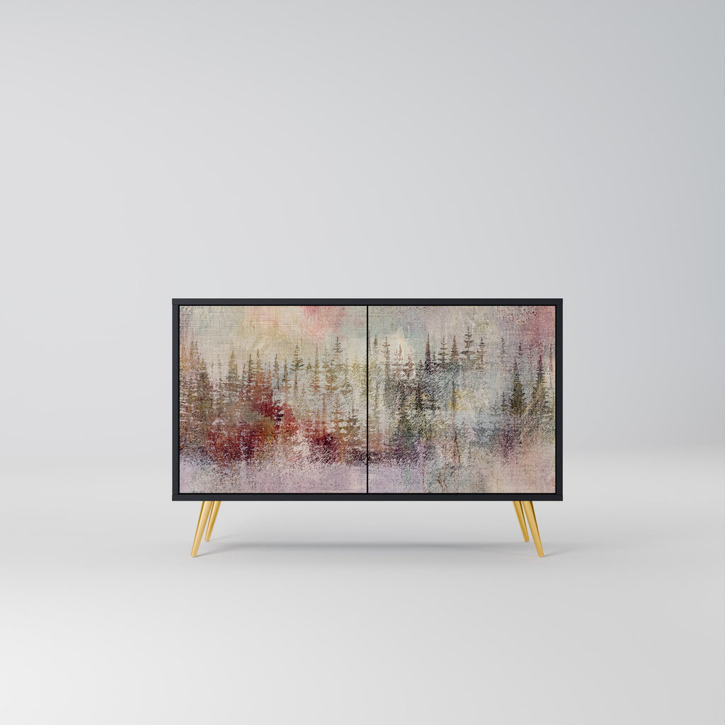 Buffet 2 portes VEILED SUMMIT en finition noire