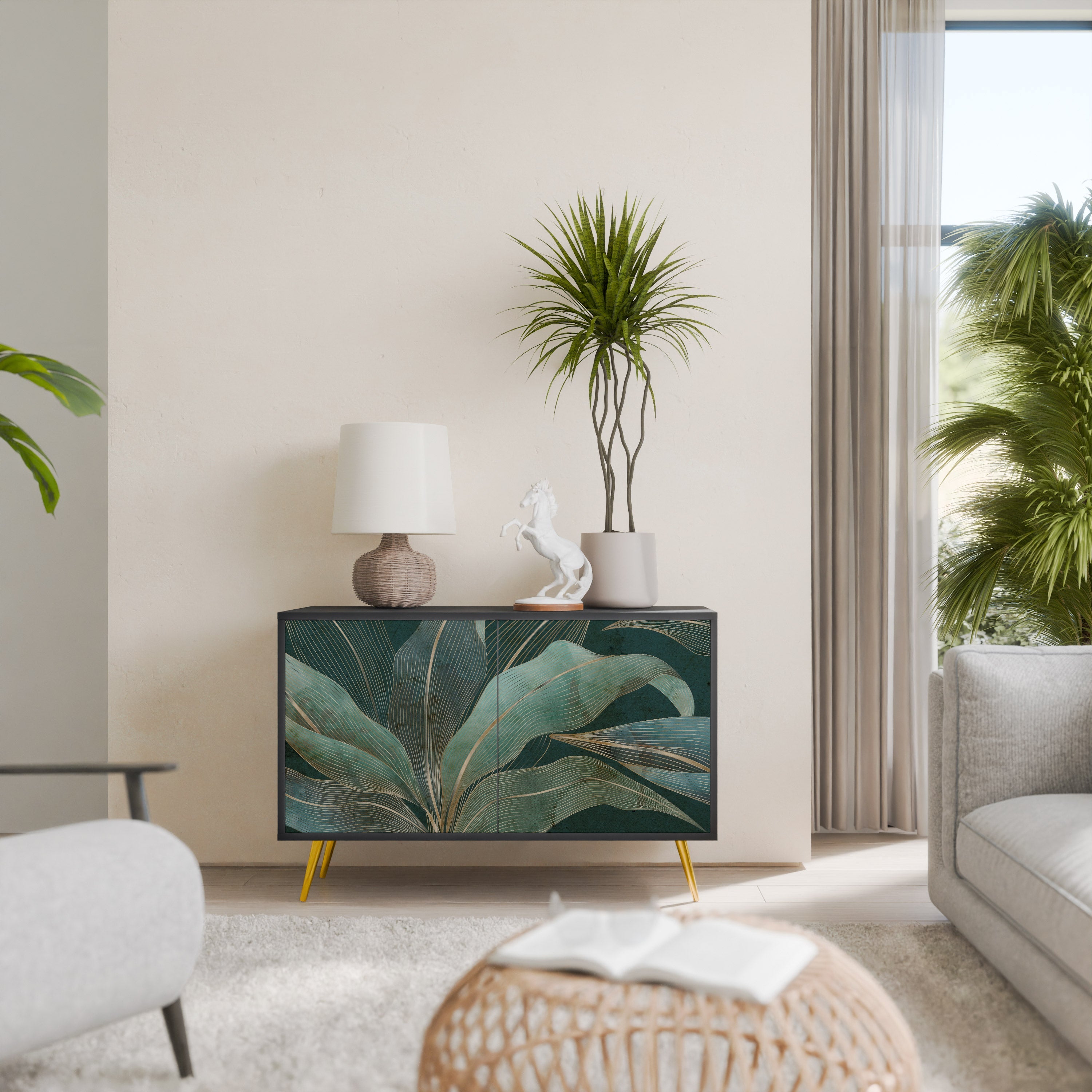 Buffet 2 portes ROYAL GREEN finition noire