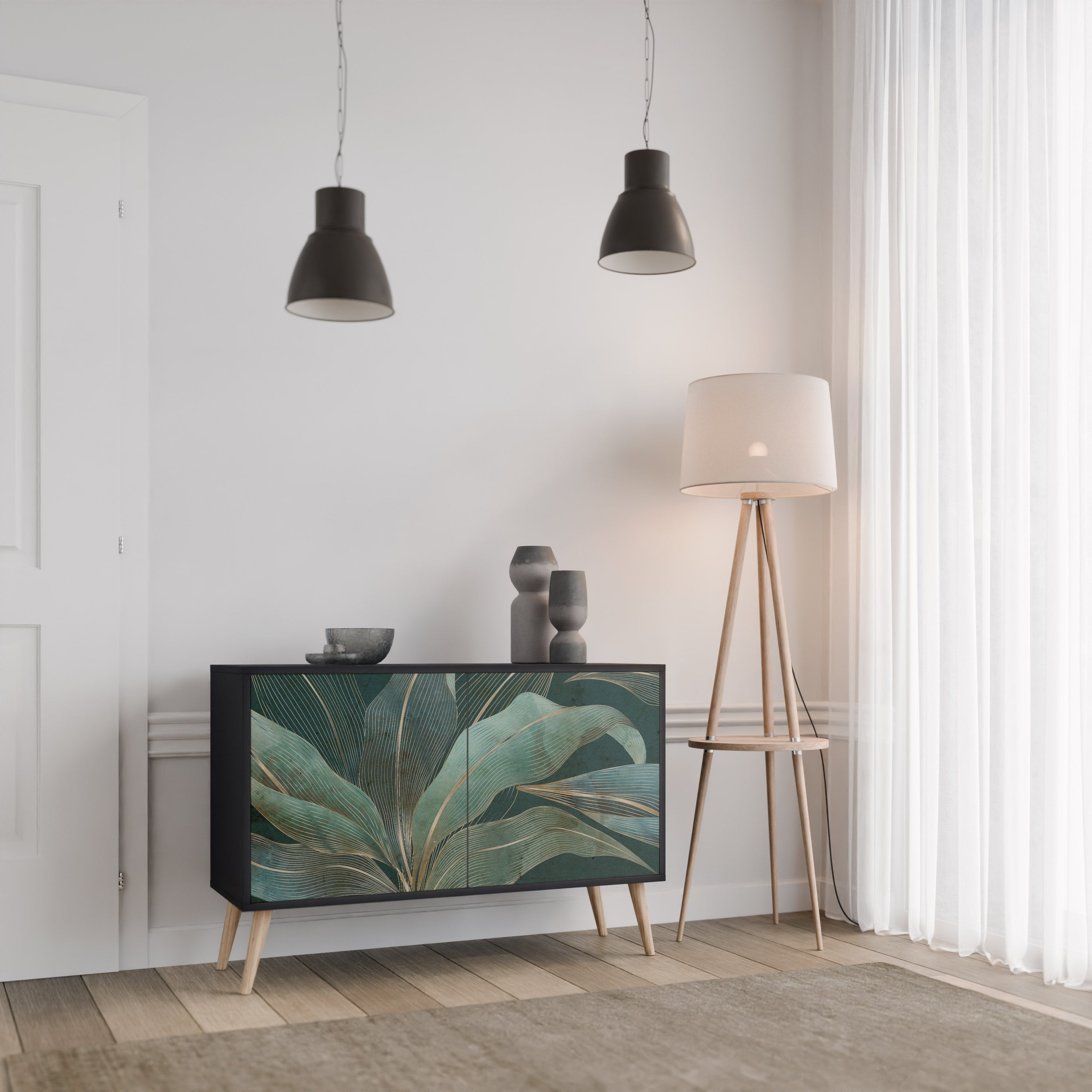 Buffet 2 portes ROYAL GREEN finition noire