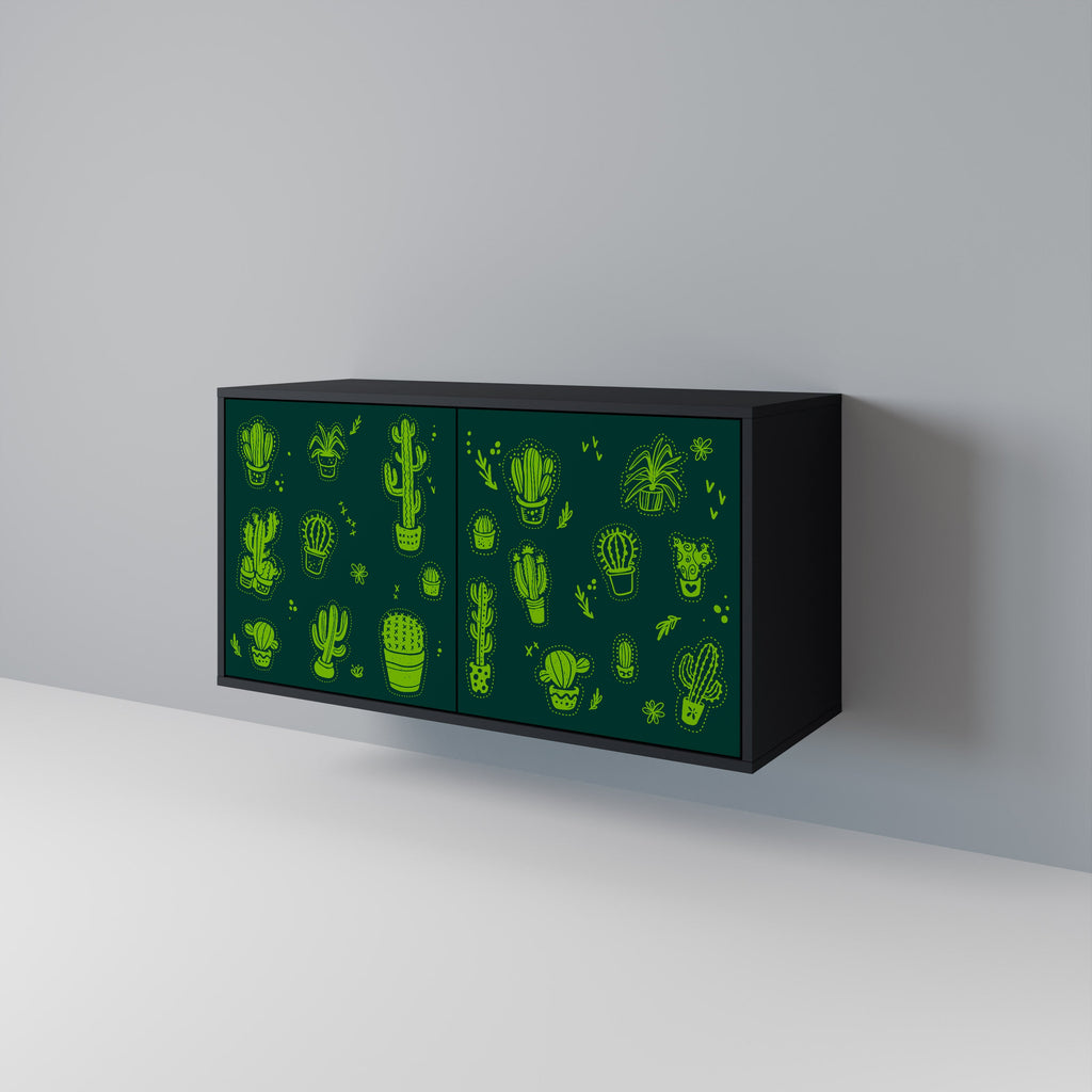 Buffet 2 portes DESERT GREEN finition noire
