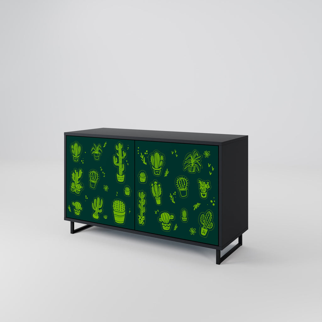 Buffet 2 portes DESERT GREEN finition noire