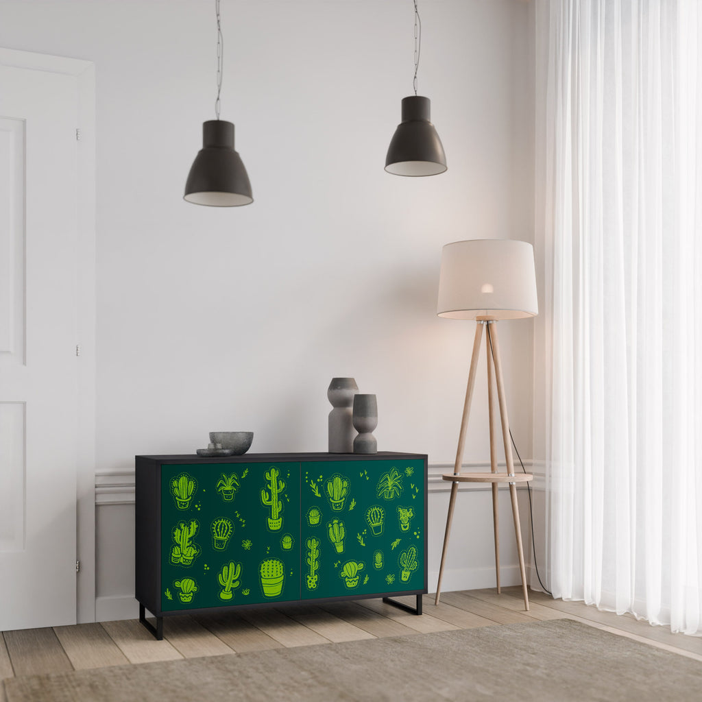 Buffet 2 portes DESERT GREEN finition noire