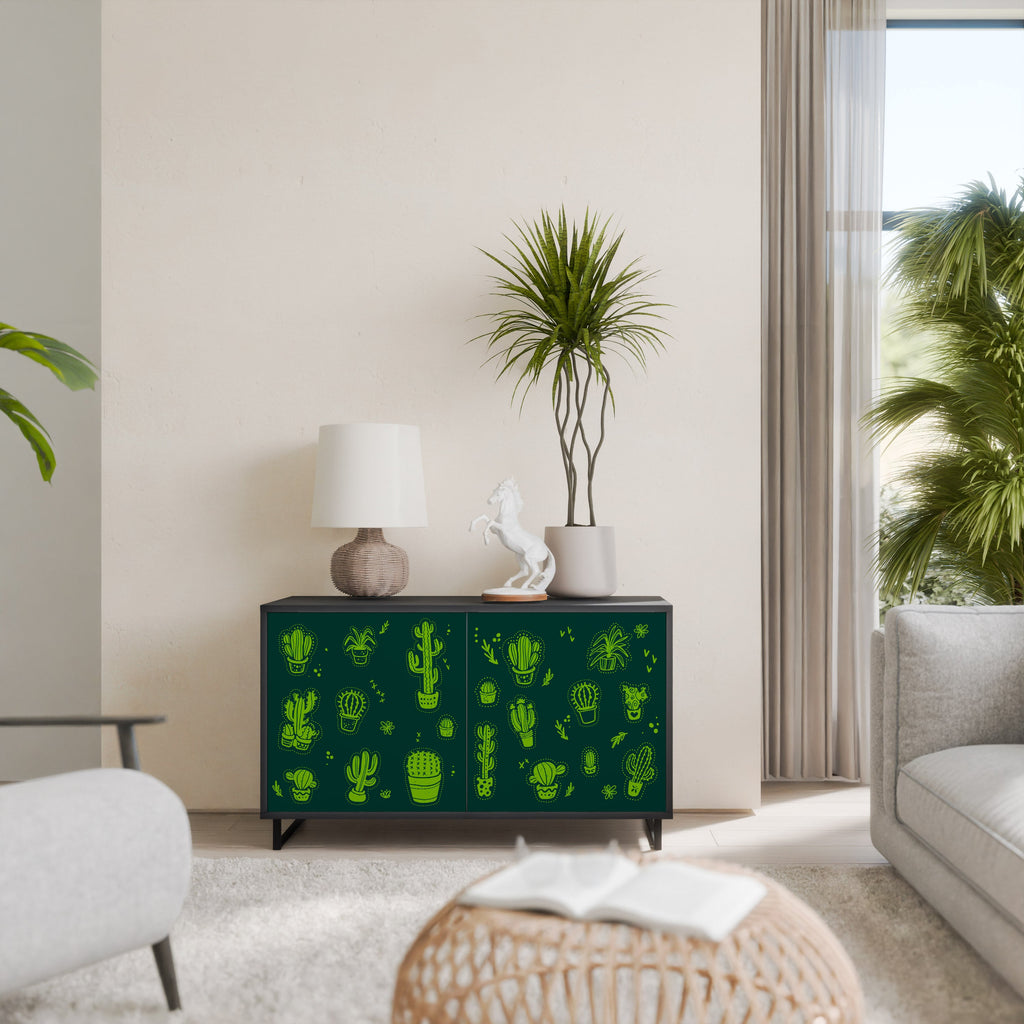 Buffet 2 portes DESERT GREEN finition noire