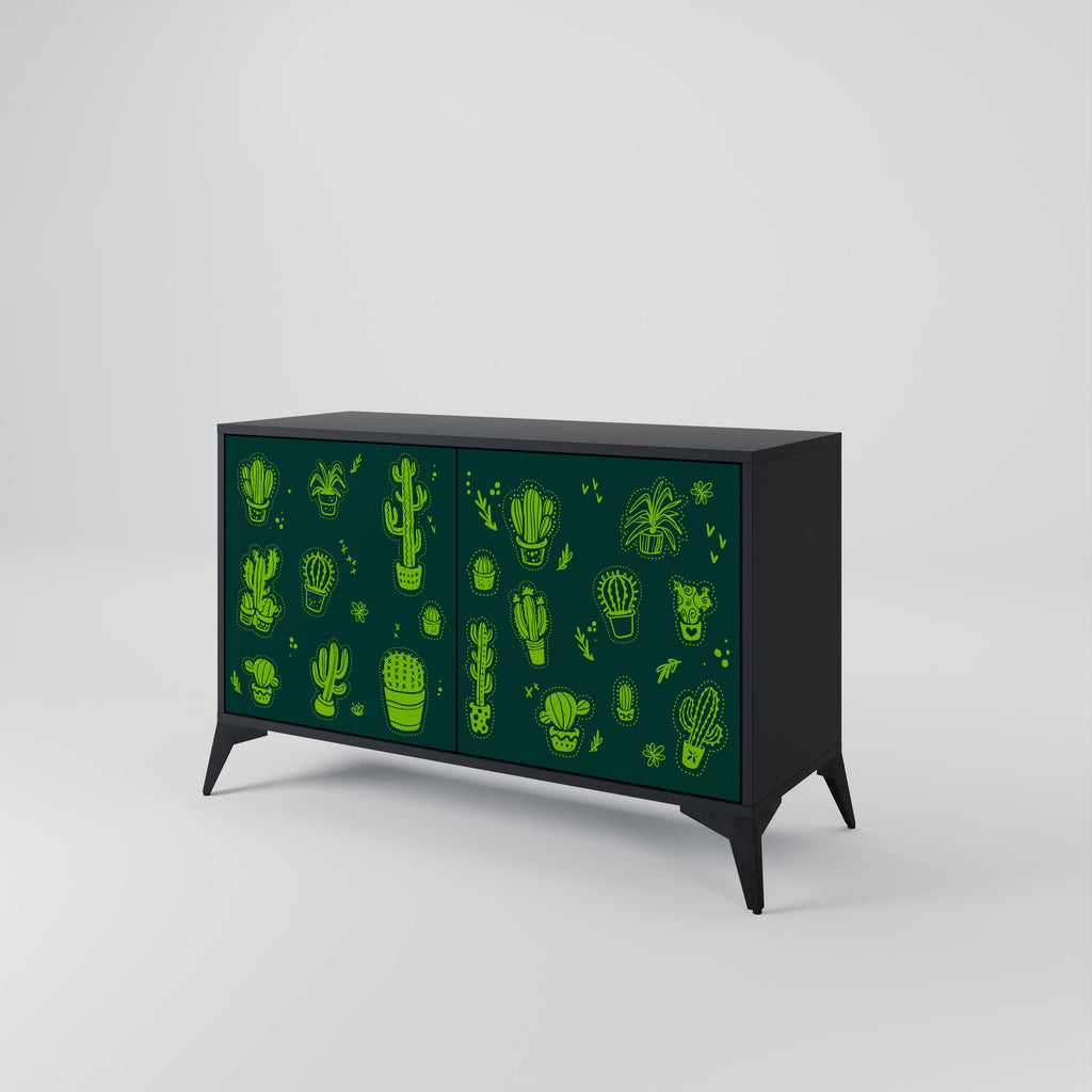 Buffet 2 portes DESERT GREEN finition noire