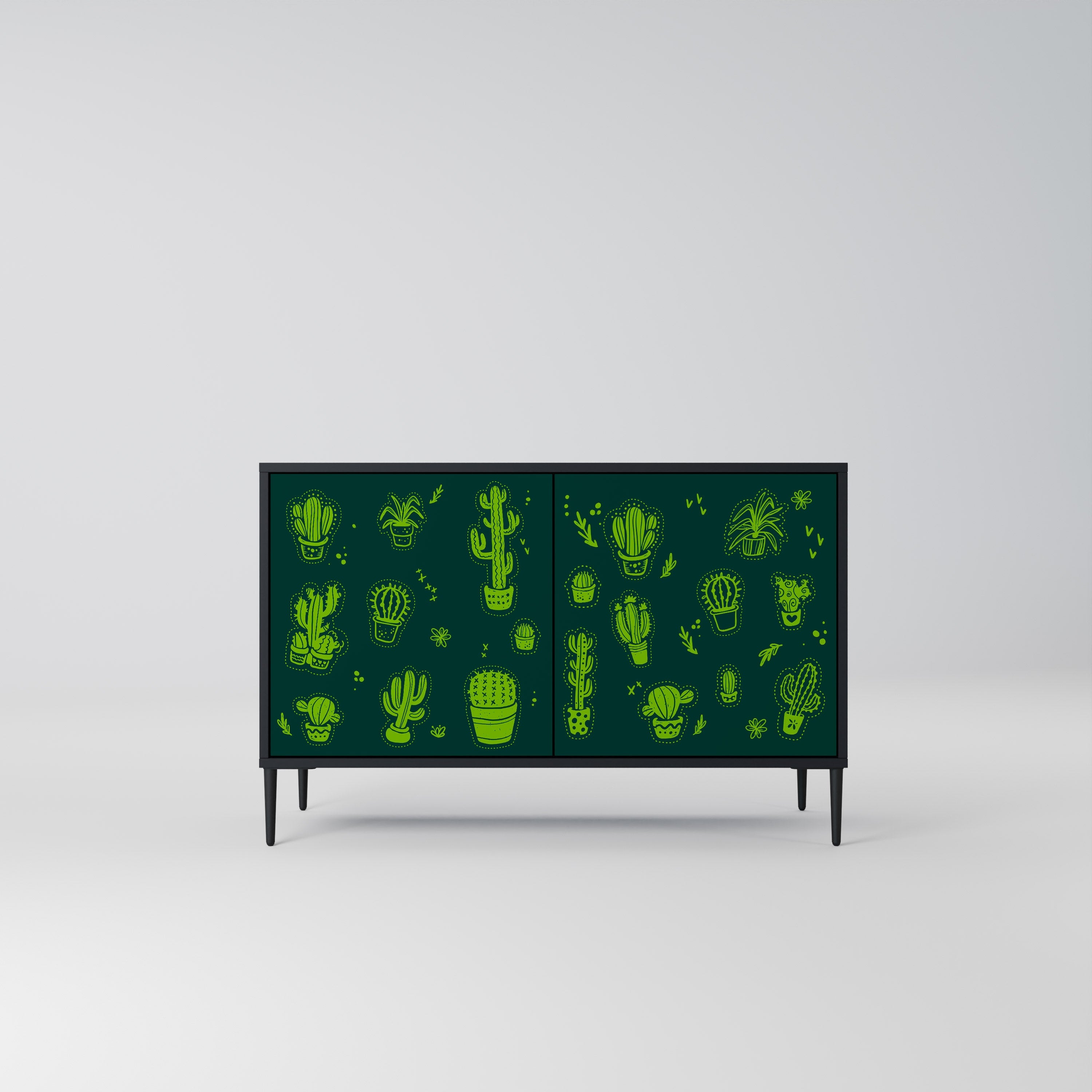 Buffet 2 portes DESERT GREEN finition noire