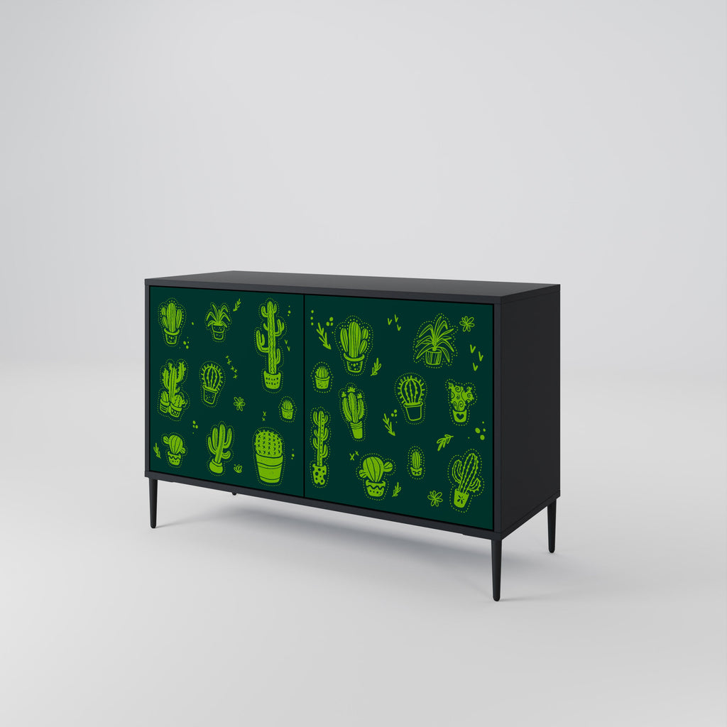 Buffet 2 portes DESERT GREEN finition noire