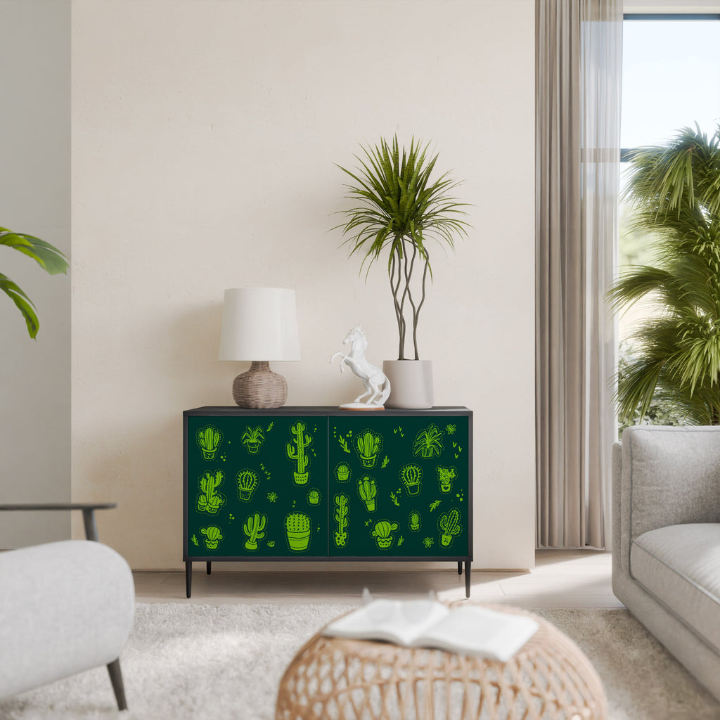 Buffet 2 portes DESERT GREEN finition noire