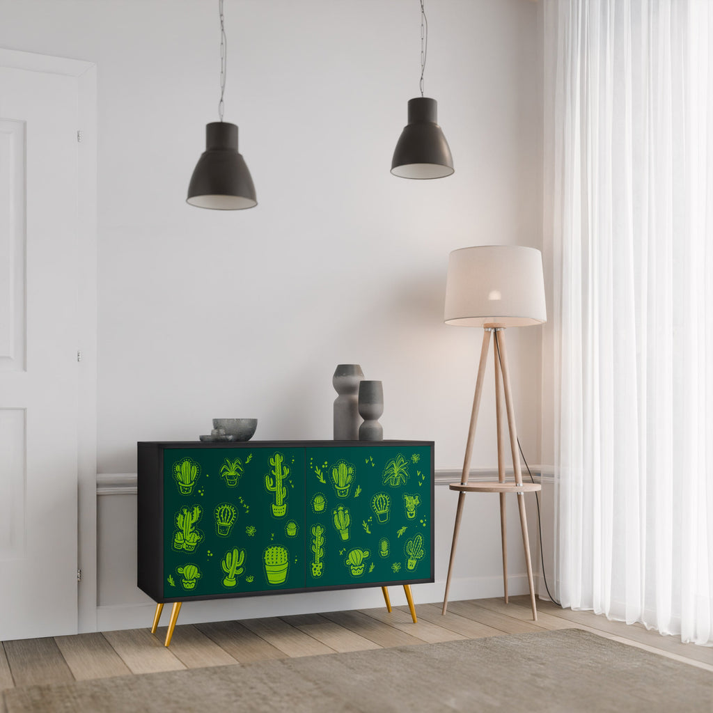 Buffet 2 portes DESERT GREEN finition noire