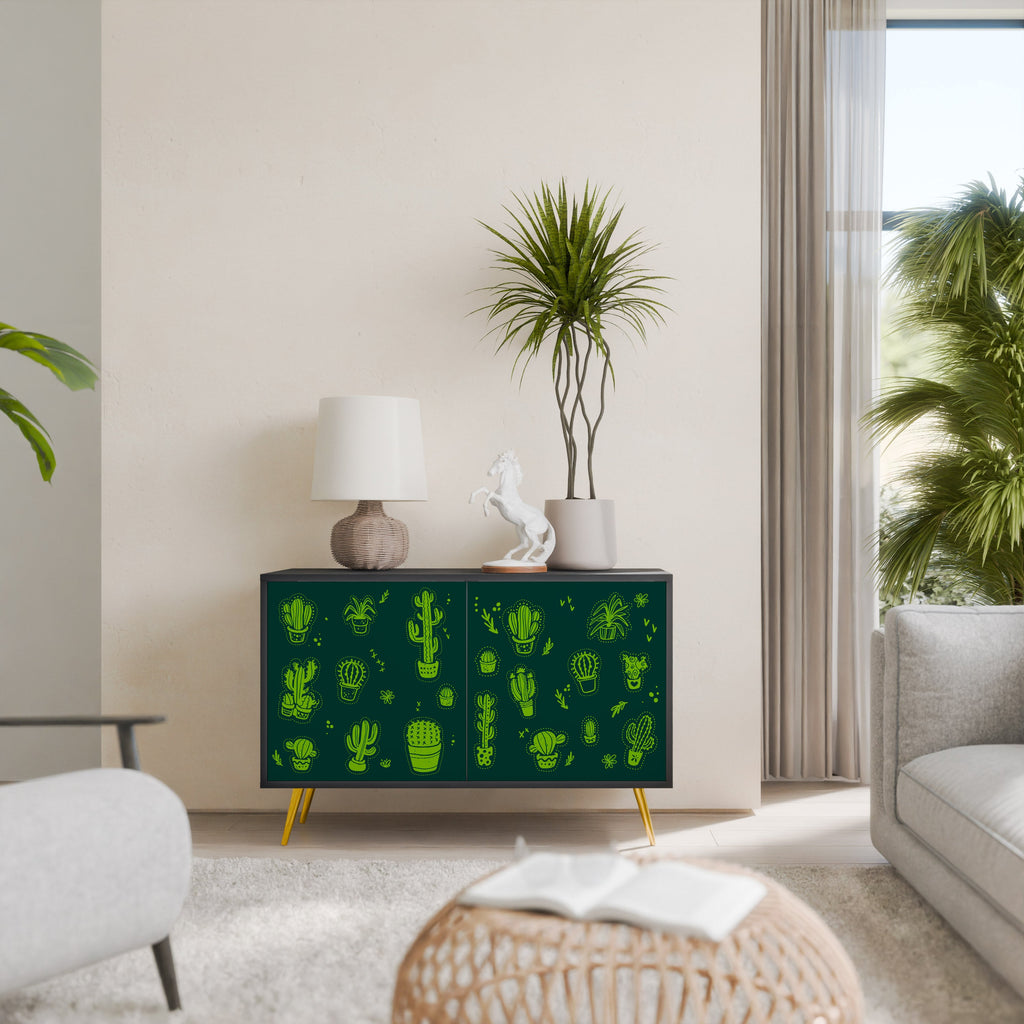 Buffet 2 portes DESERT GREEN finition noire