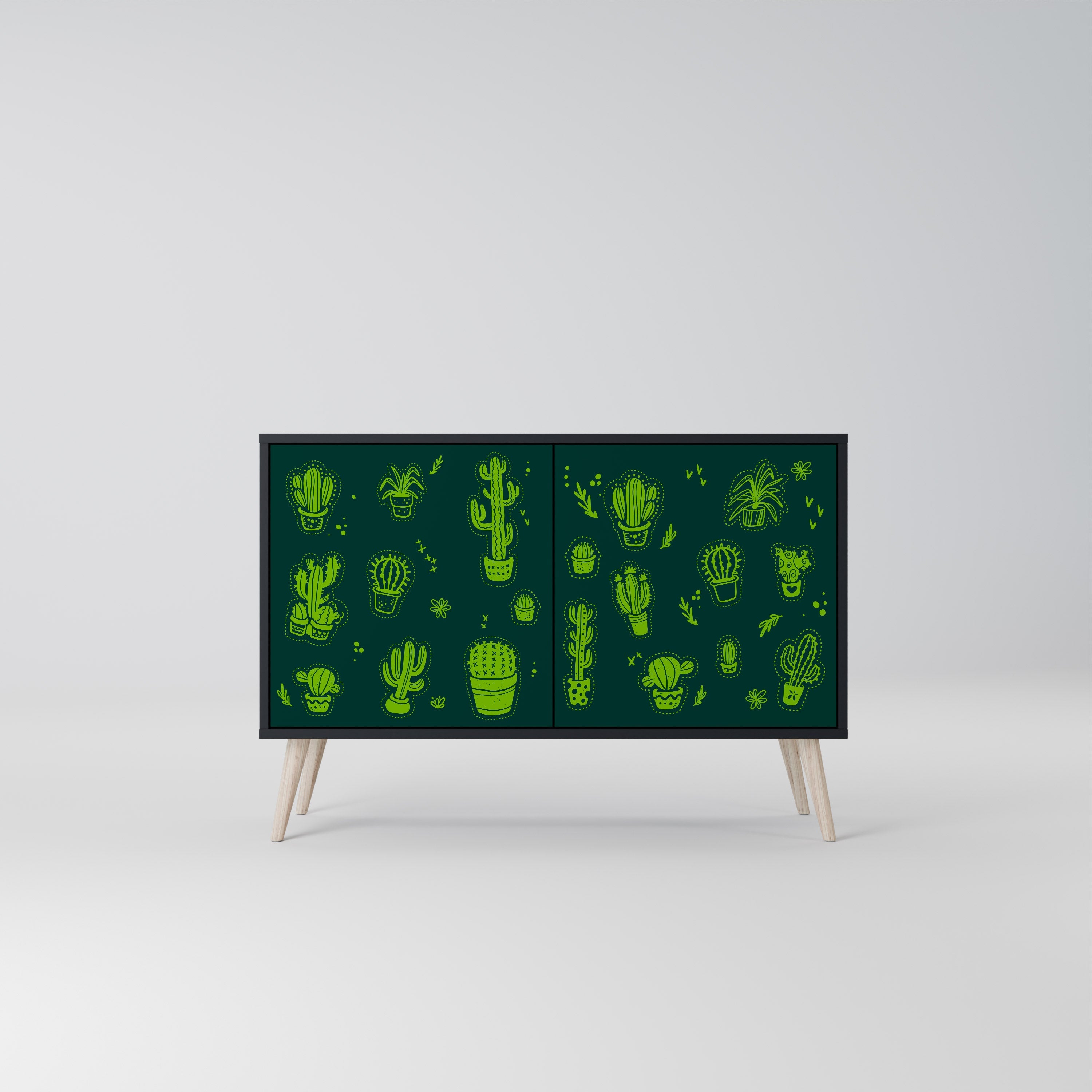 Buffet 2 portes DESERT GREEN finition noire