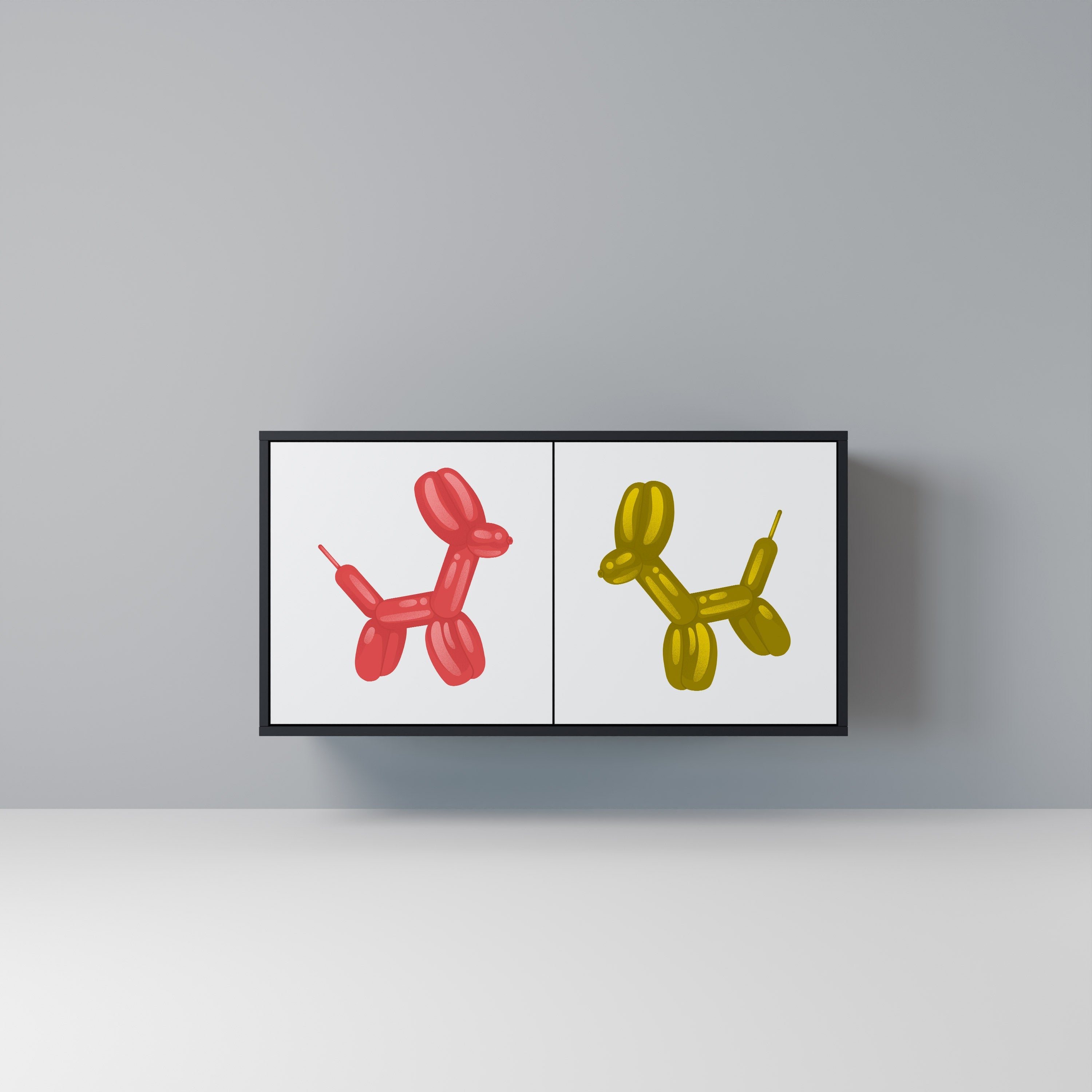 Buffet 2 portes CHILDHOOD MEMORY en finition noire