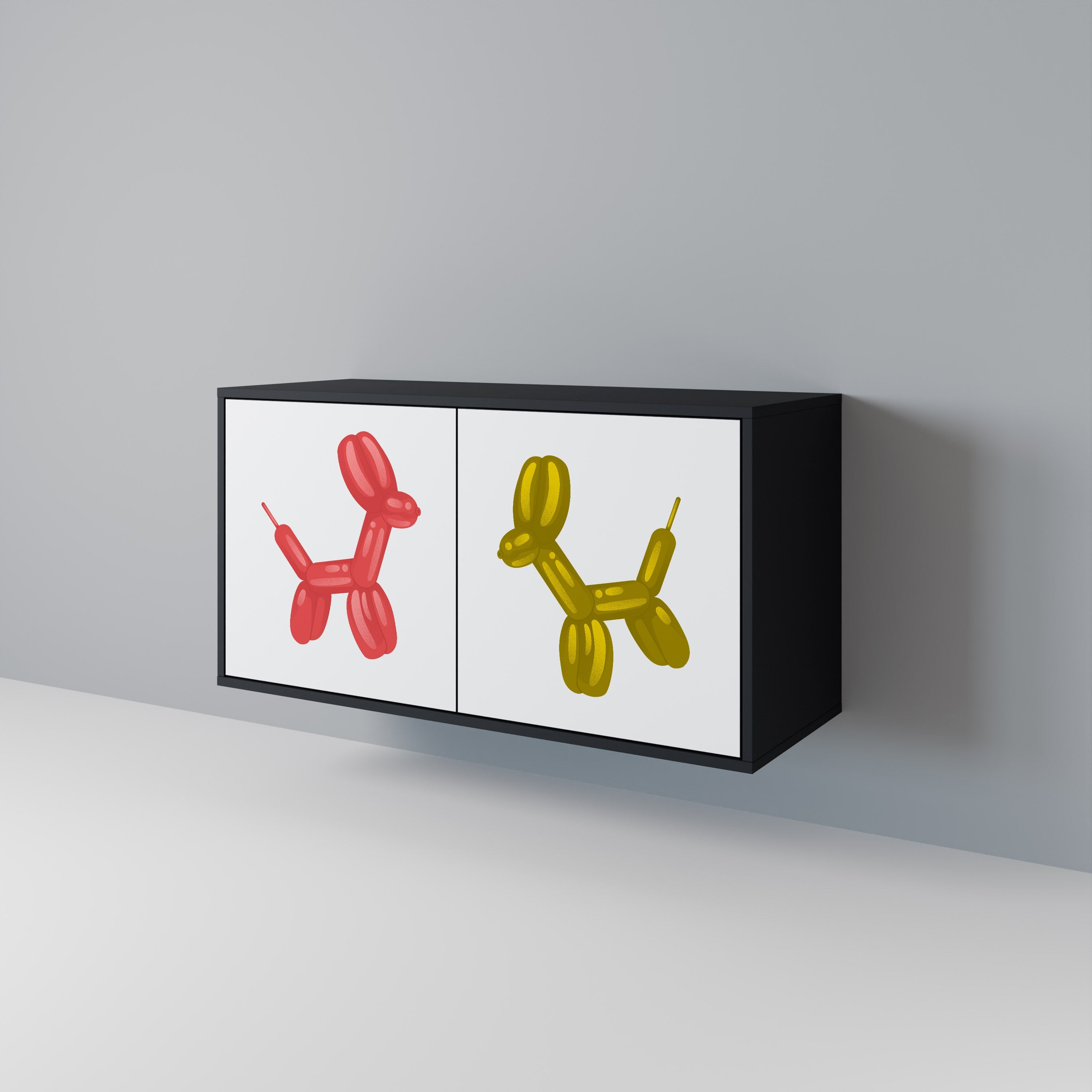 Buffet 2 portes CHILDHOOD MEMORY en finition noire