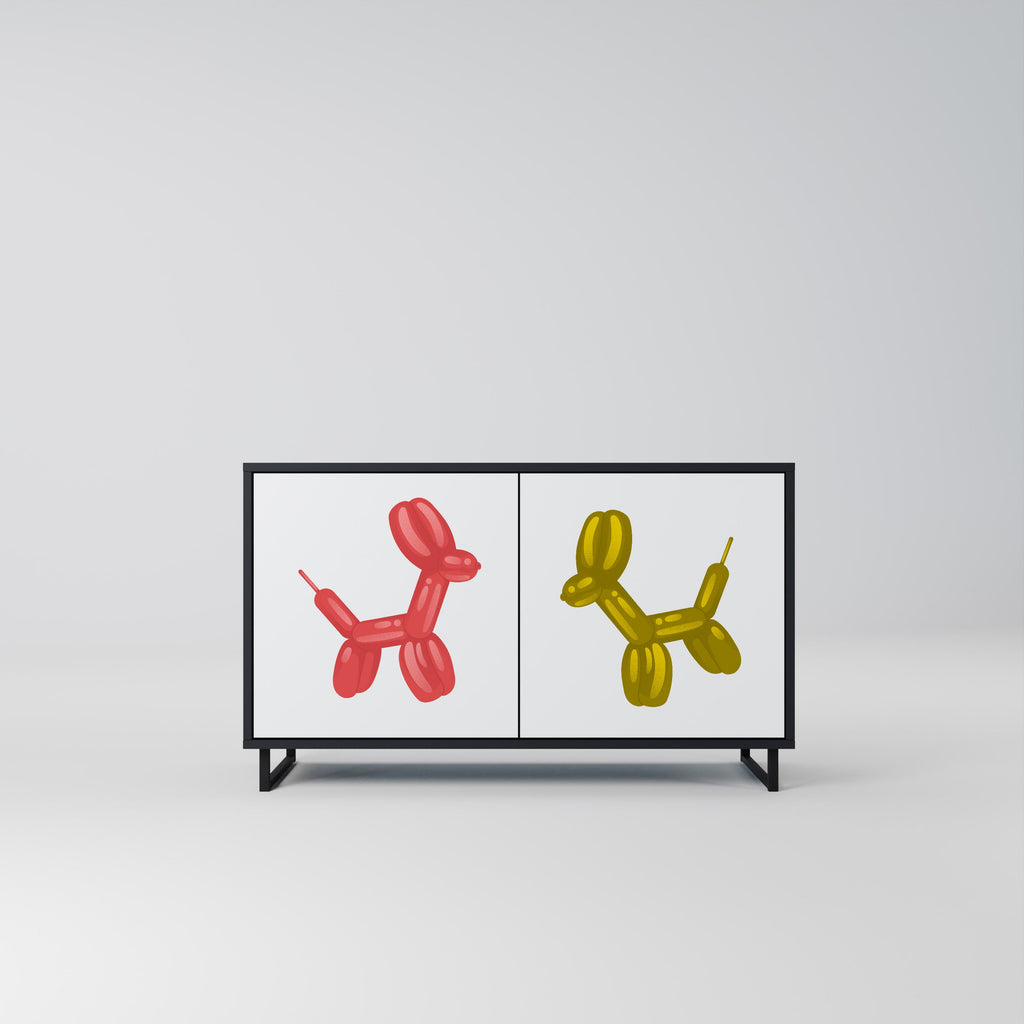 Buffet 2 portes CHILDHOOD MEMORY en finition noire