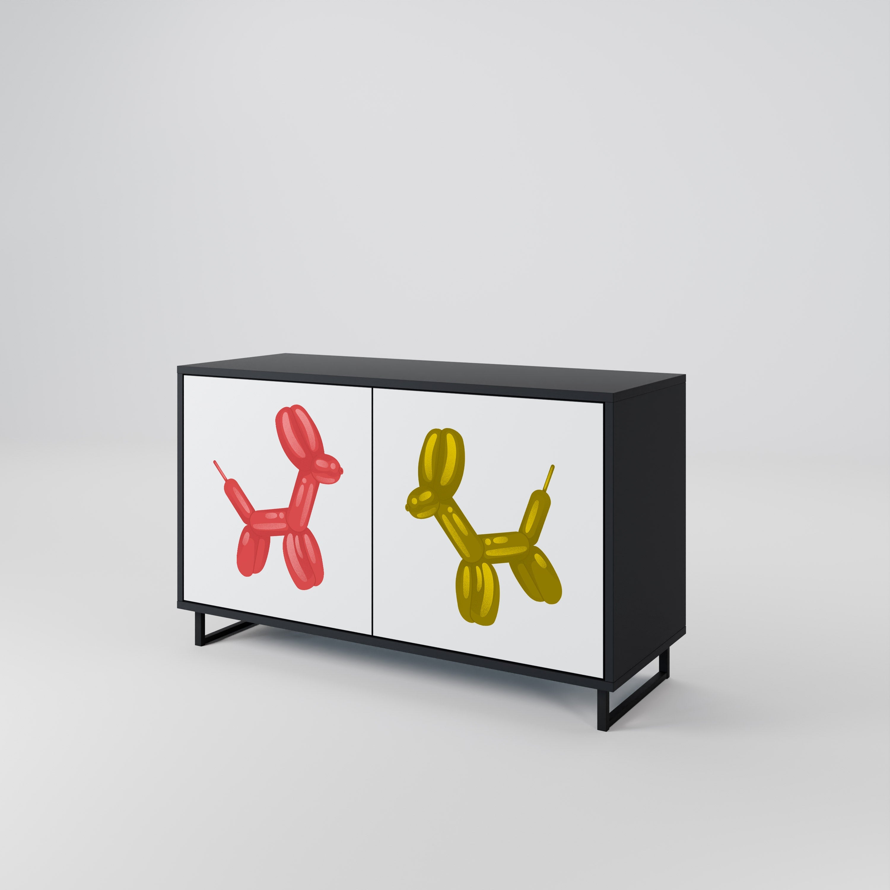 Buffet 2 portes CHILDHOOD MEMORY en finition noire