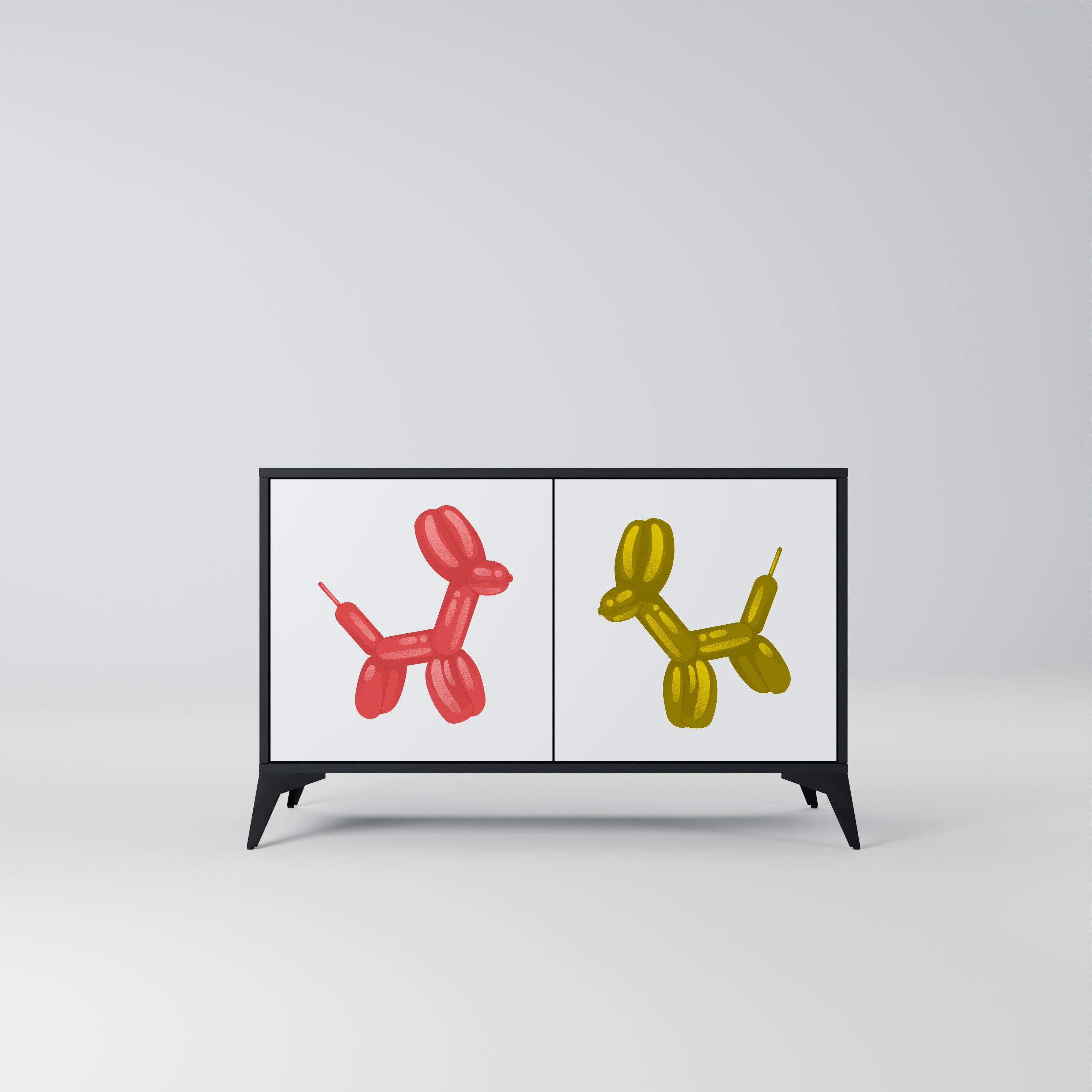 Buffet 2 portes CHILDHOOD MEMORY en finition noire