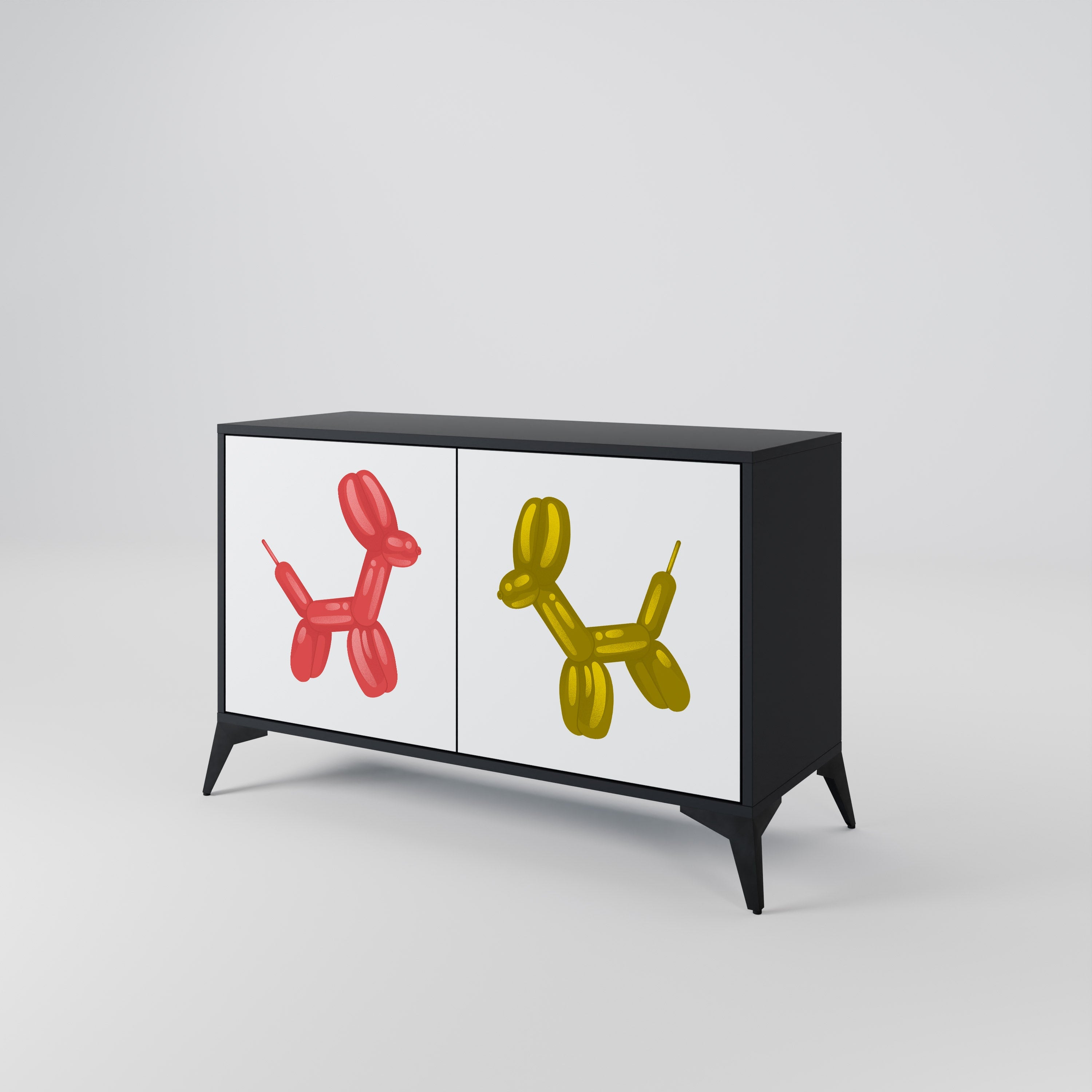 Buffet 2 portes CHILDHOOD MEMORY en finition noire