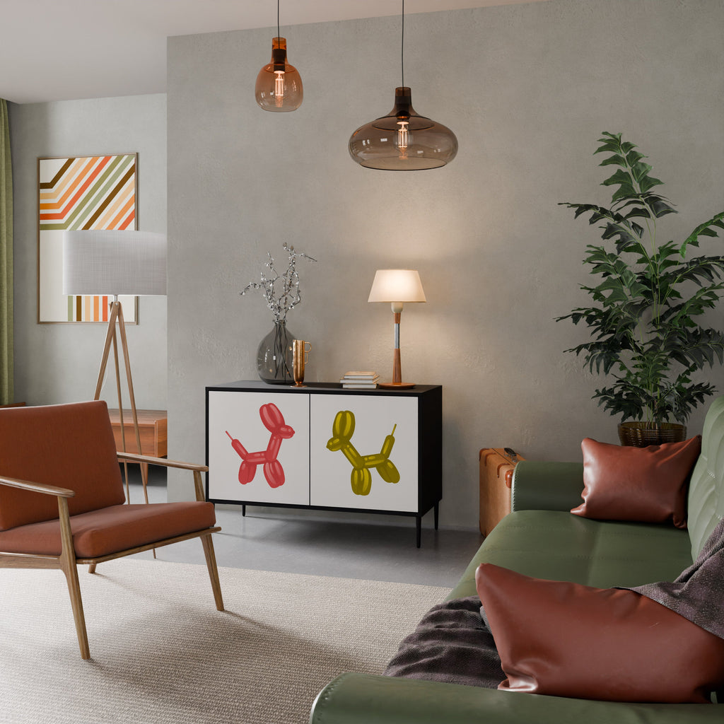 Buffet 2 portes CHILDHOOD MEMORY en finition noire