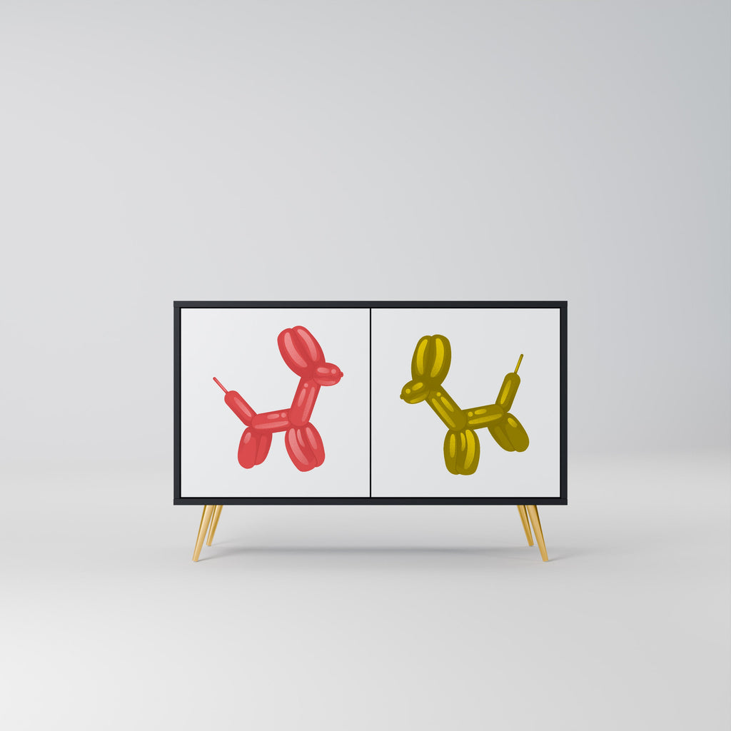 Buffet 2 portes CHILDHOOD MEMORY en finition noire