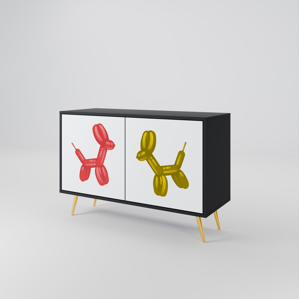 Buffet 2 portes CHILDHOOD MEMORY en finition noire