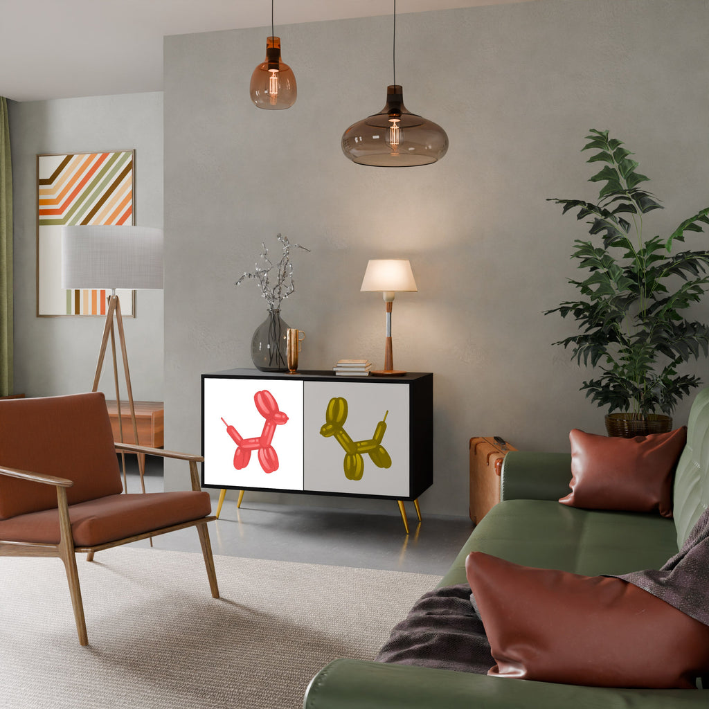 Buffet 2 portes CHILDHOOD MEMORY en finition noire