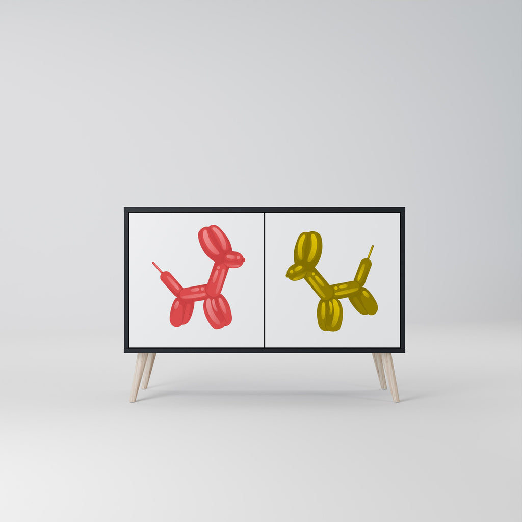 Buffet 2 portes CHILDHOOD MEMORY en finition noire