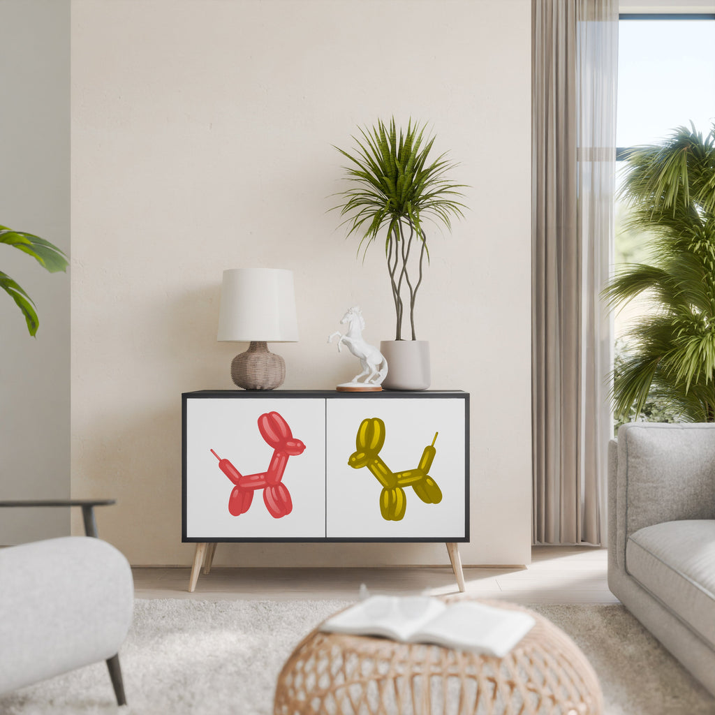 Buffet 2 portes CHILDHOOD MEMORY en finition noire