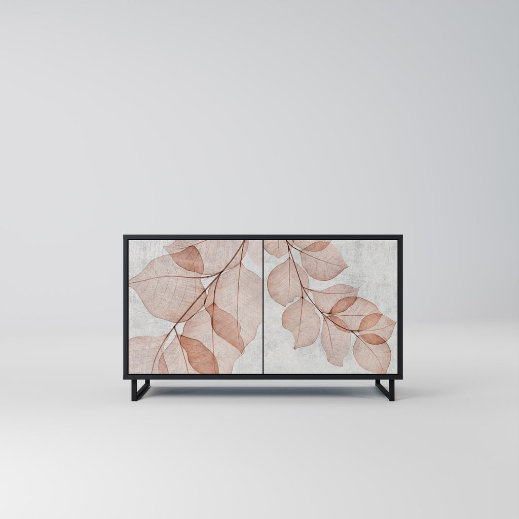 Buffet 2 portes AUTUMN FRAGILITY finition noire