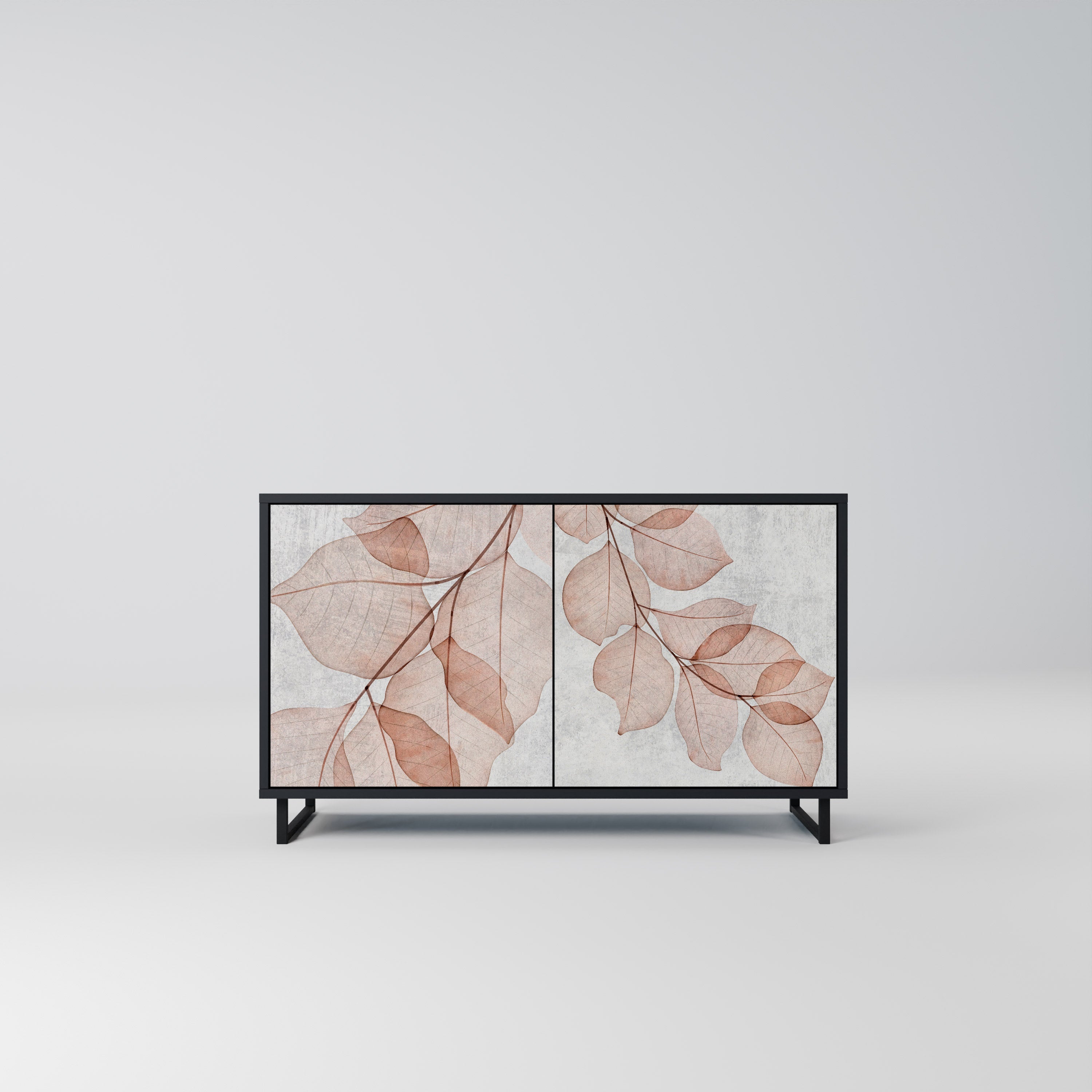 Buffet 2 portes AUTUMN FRAGILITY finition noire