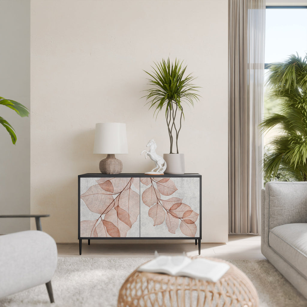 Buffet 2 portes AUTUMN FRAGILITY finition noire