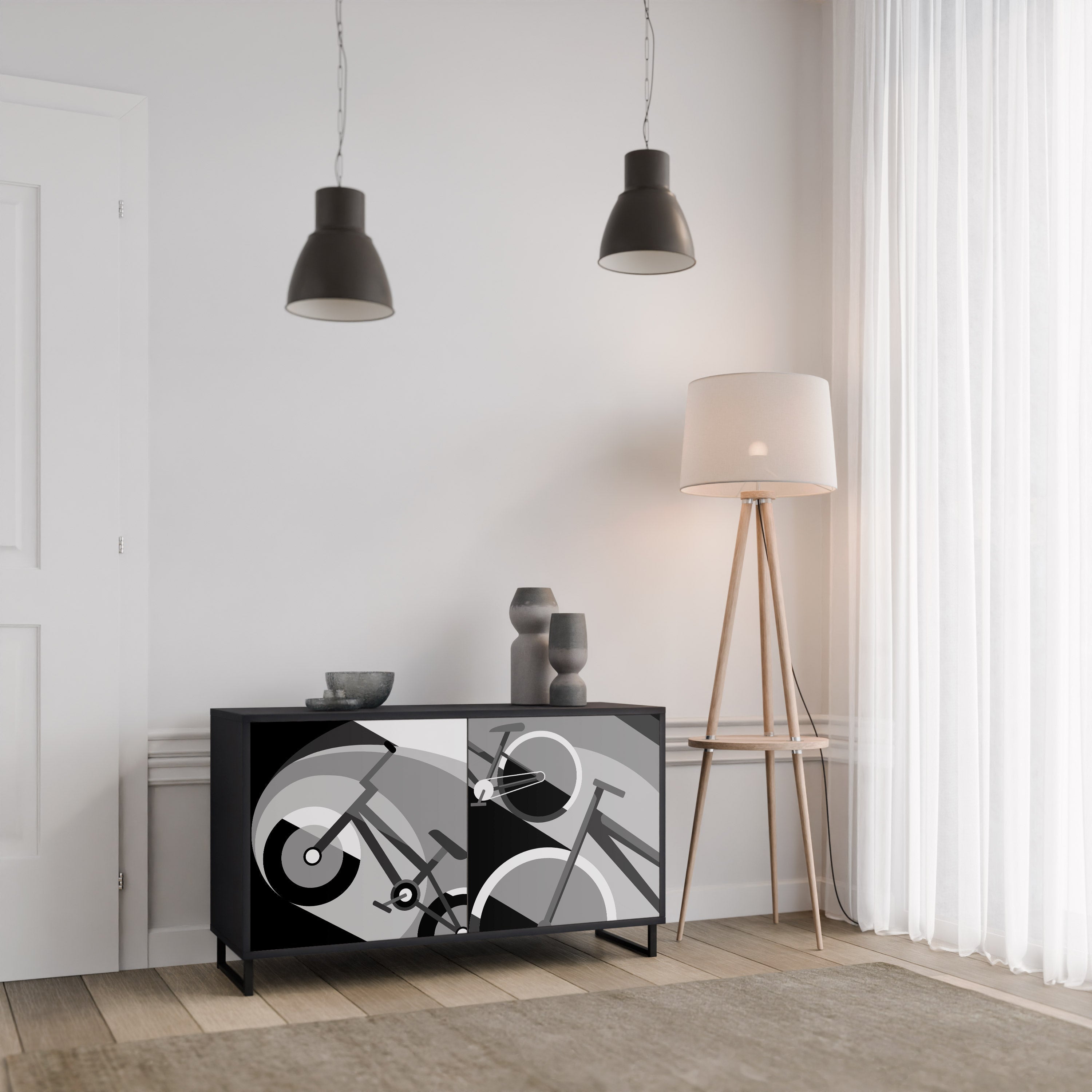 Buffet 2 portes BIKE ENERGY finition noire