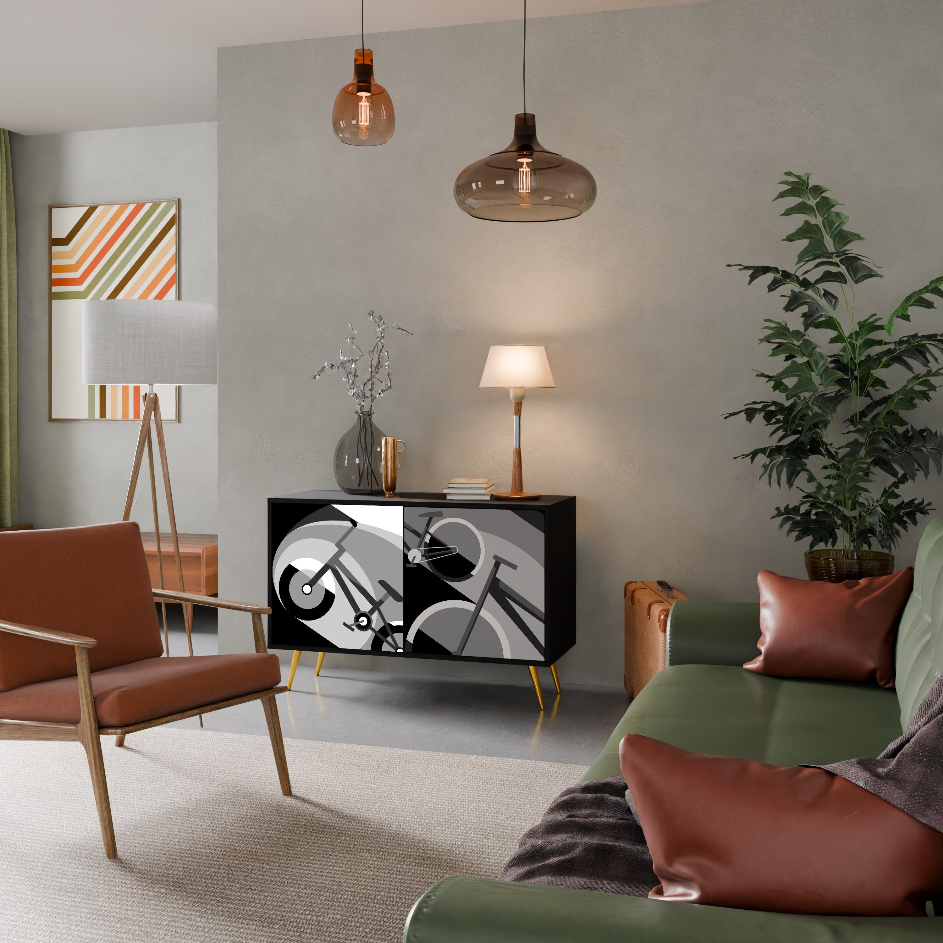 Buffet 2 portes BIKE ENERGY finition noire