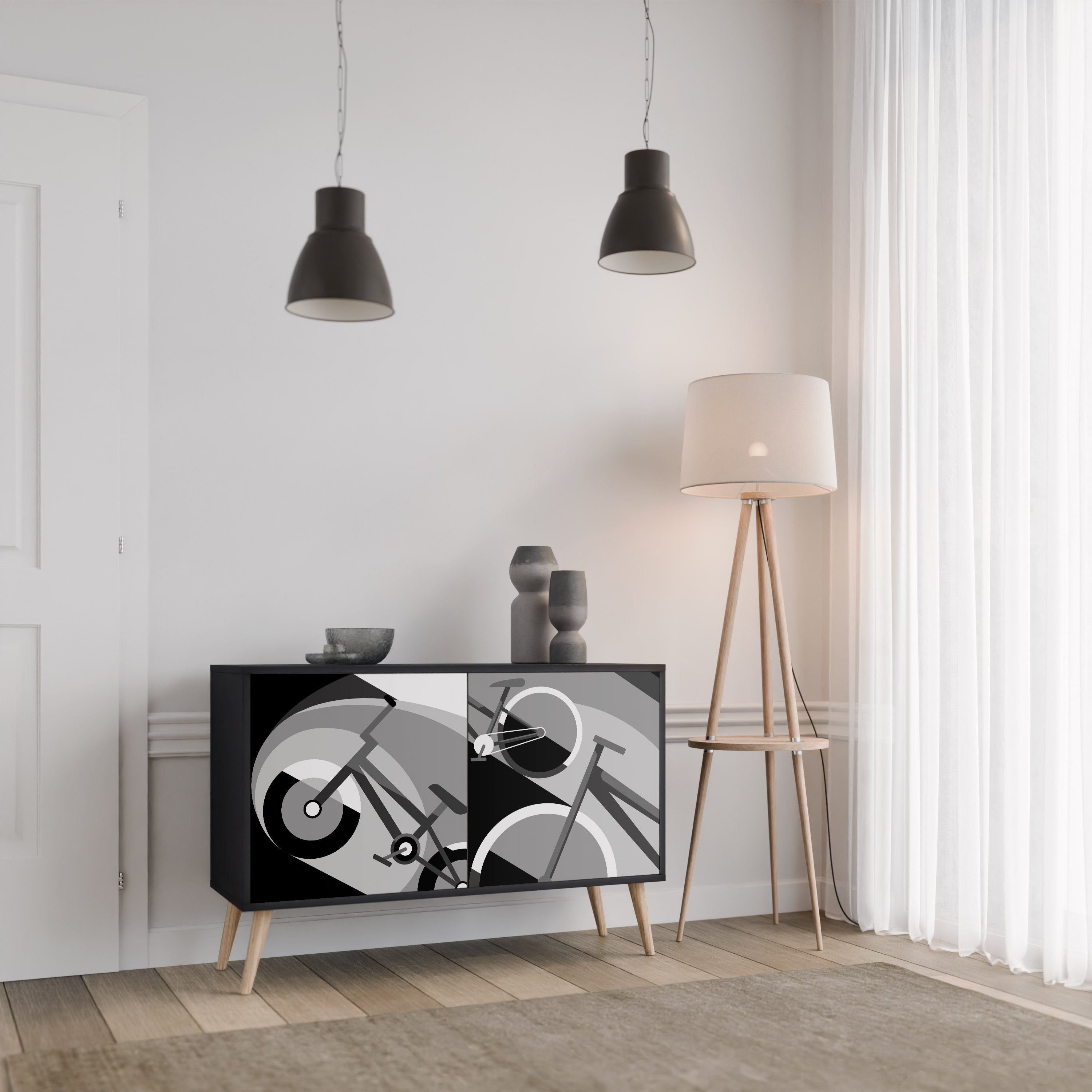 Buffet 2 portes BIKE ENERGY finition noire