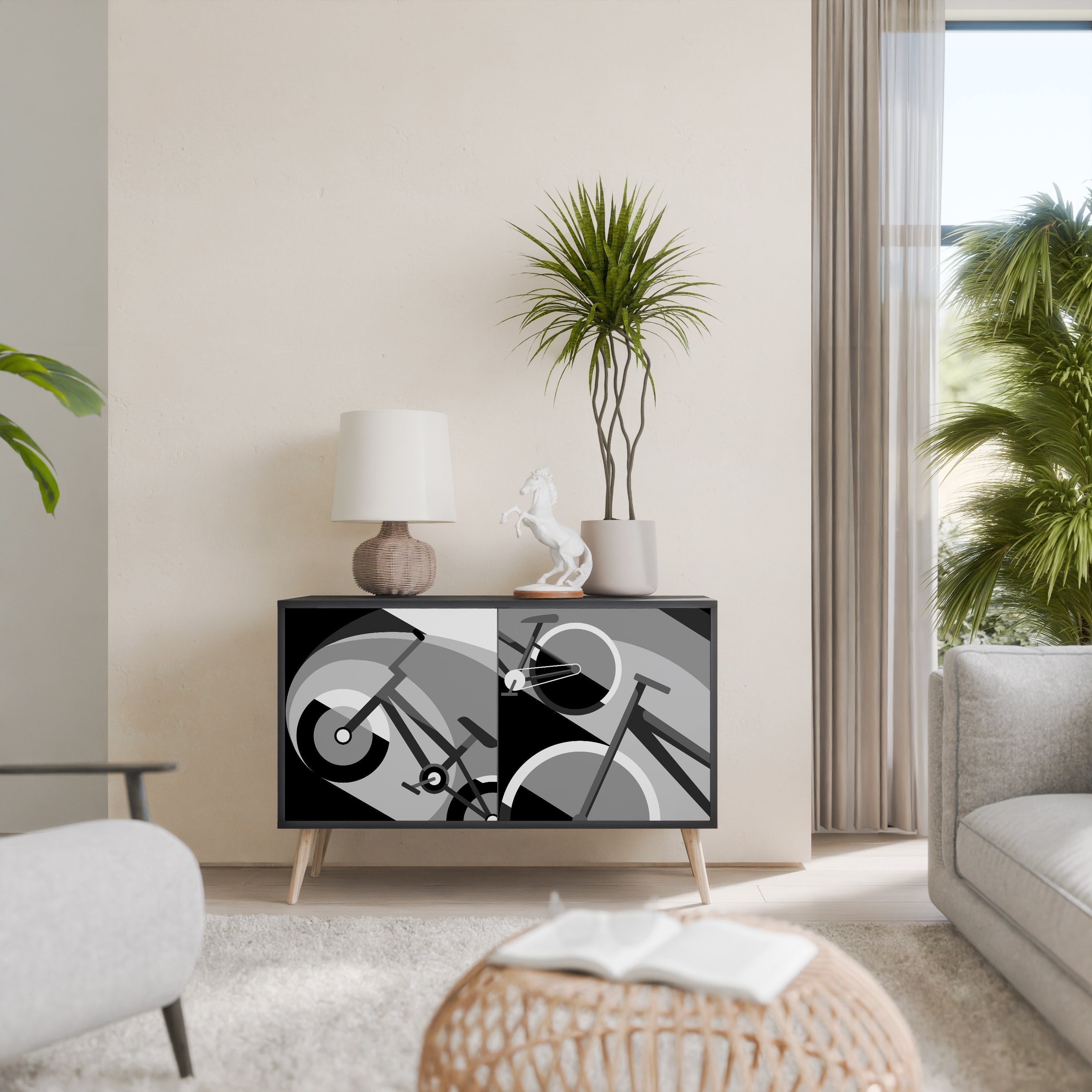 Buffet 2 portes BIKE ENERGY finition noire