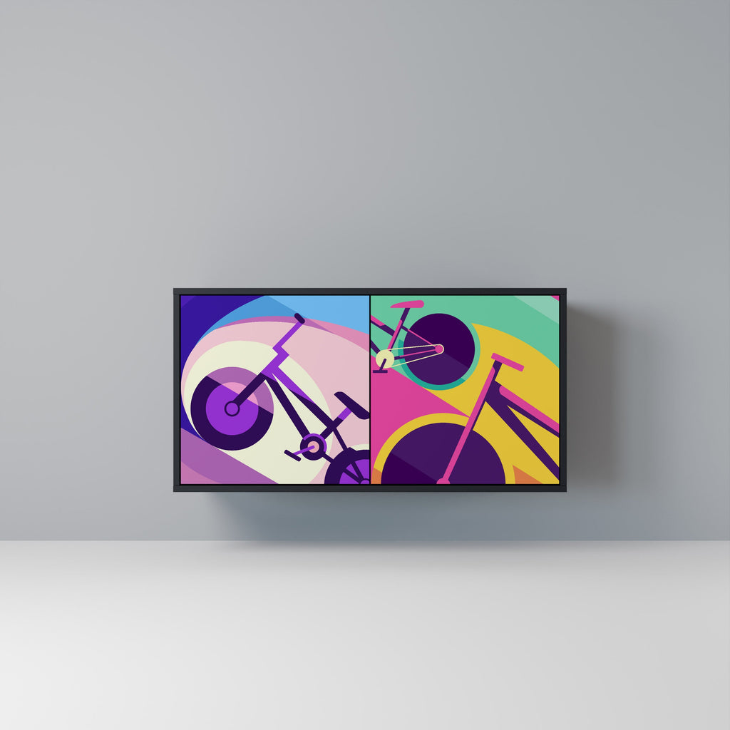 Buffet 2 portes BIKE DREAMS finition noire