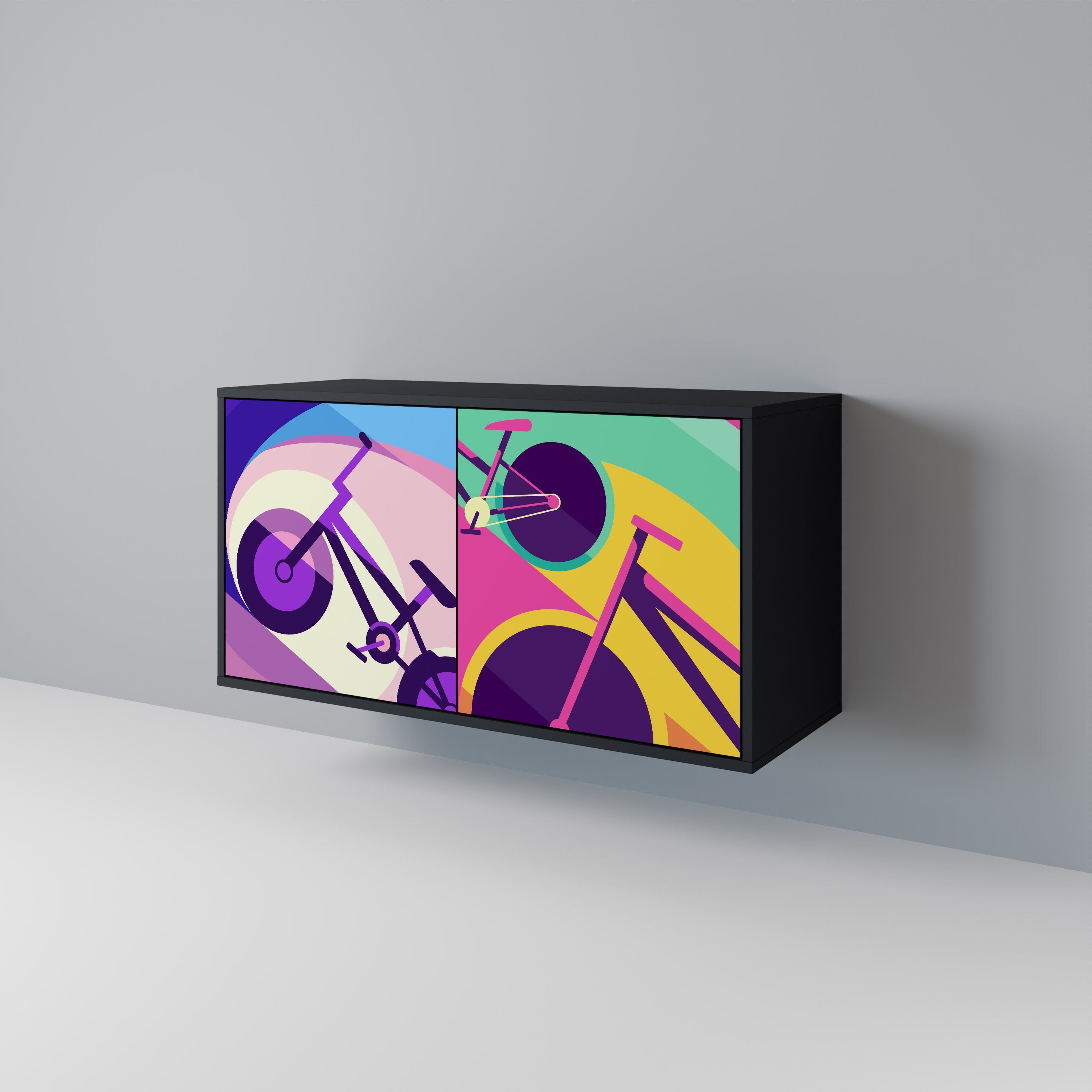 Buffet 2 portes BIKE DREAMS finition noire