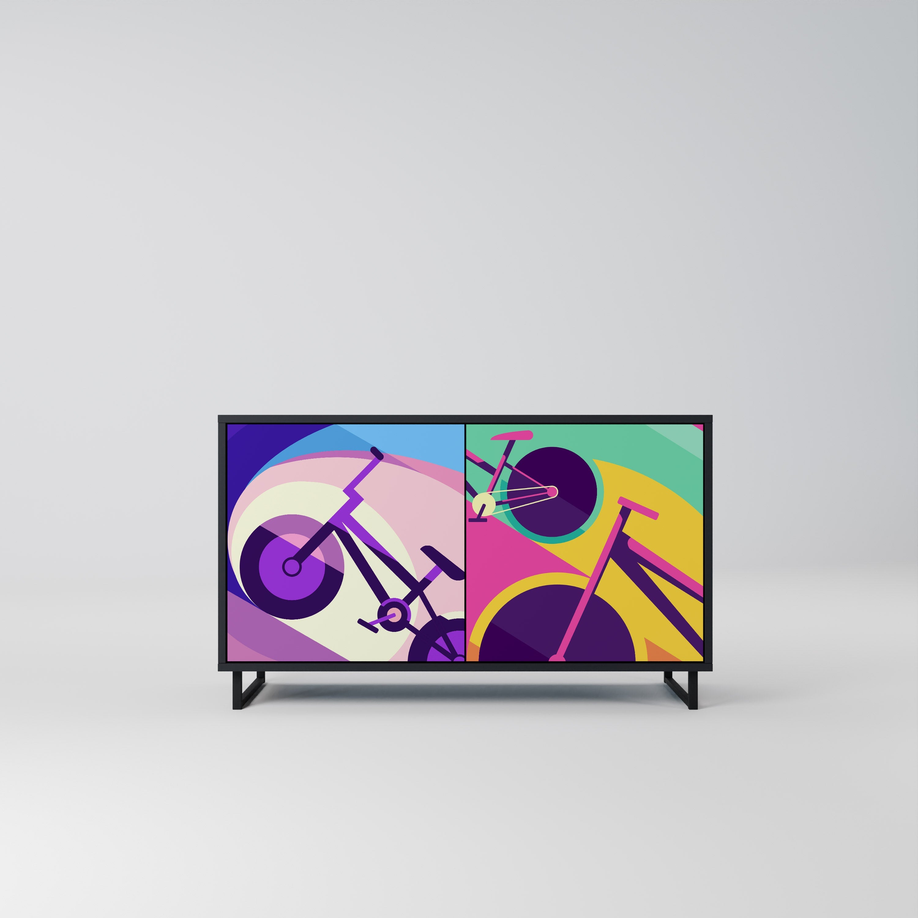 Buffet 2 portes BIKE DREAMS finition noire