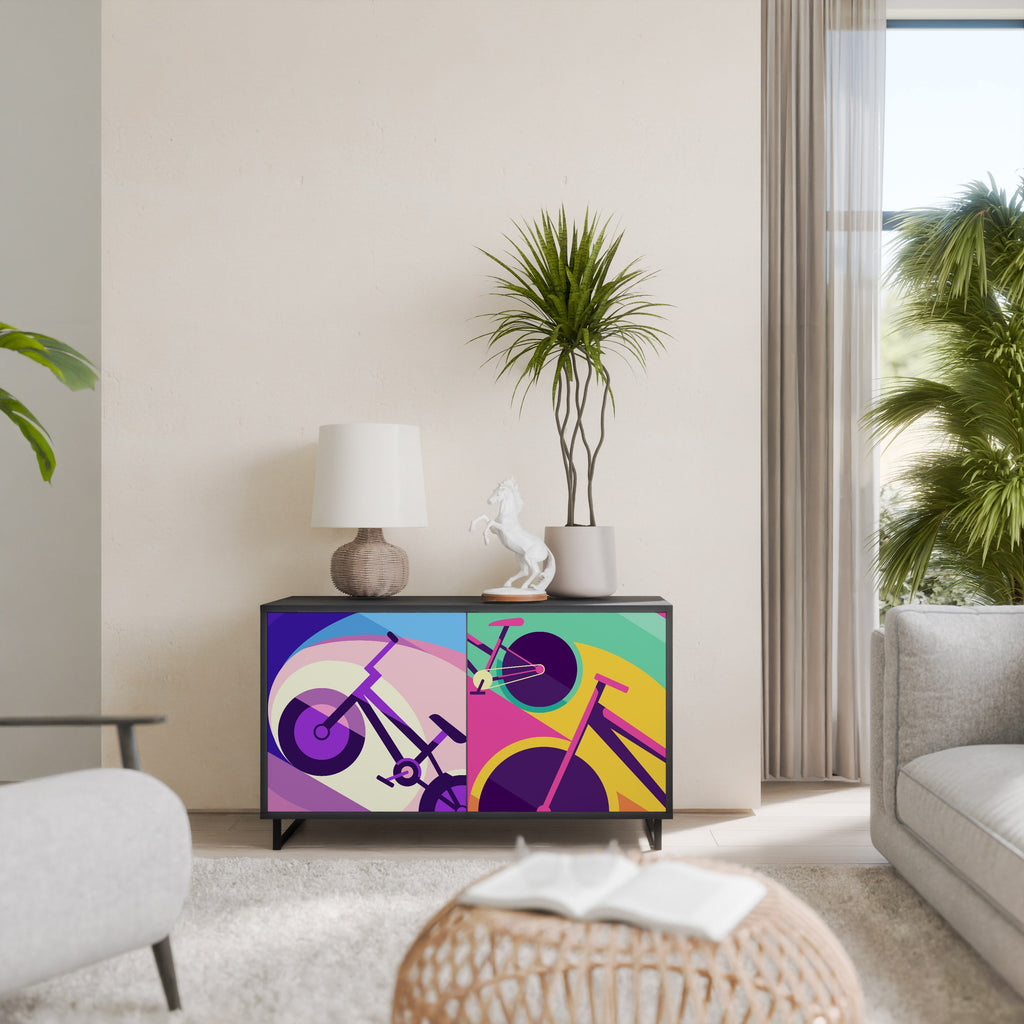 Buffet 2 portes BIKE DREAMS finition noire