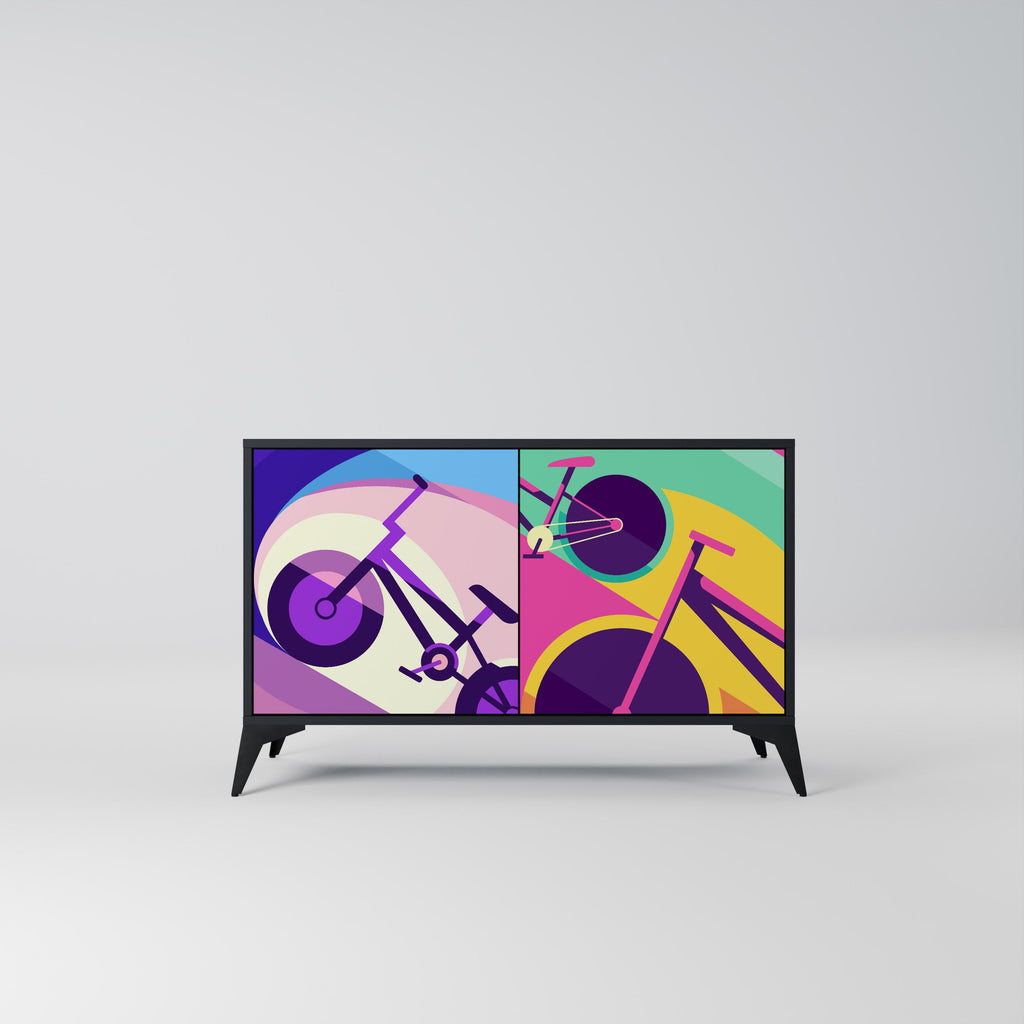 Buffet 2 portes BIKE DREAMS finition noire