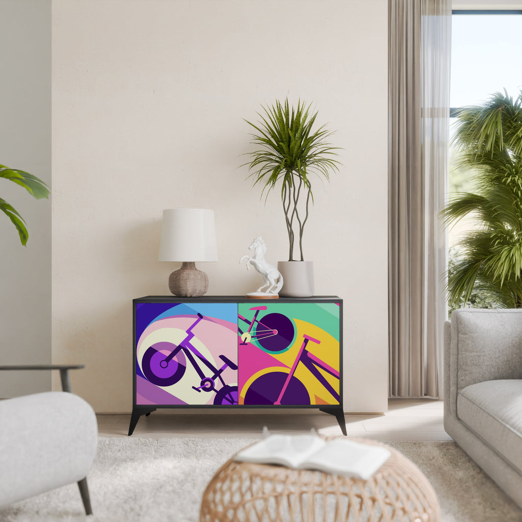 Buffet 2 portes BIKE DREAMS finition noire